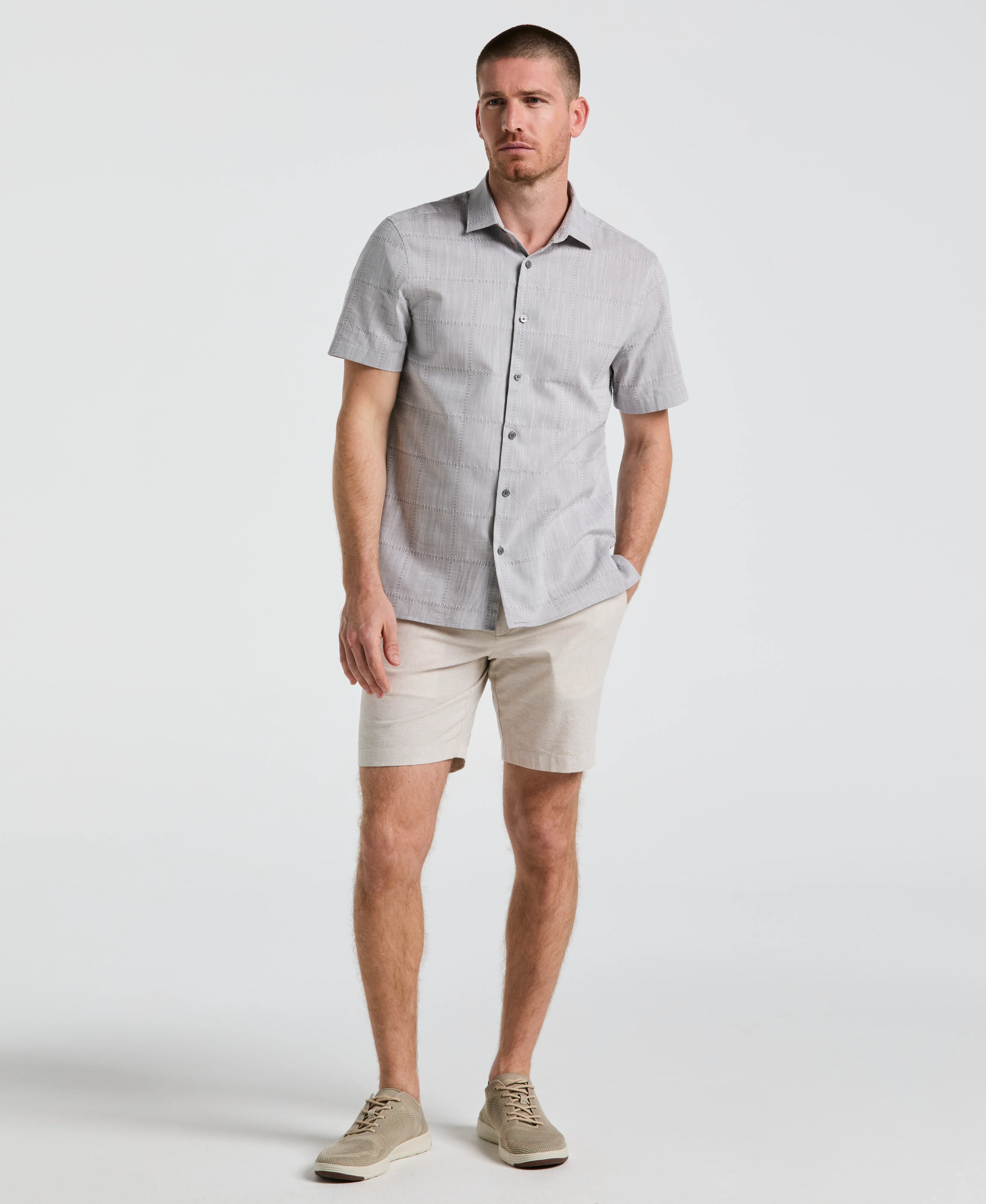 Cotton Slub Plaid Shirt