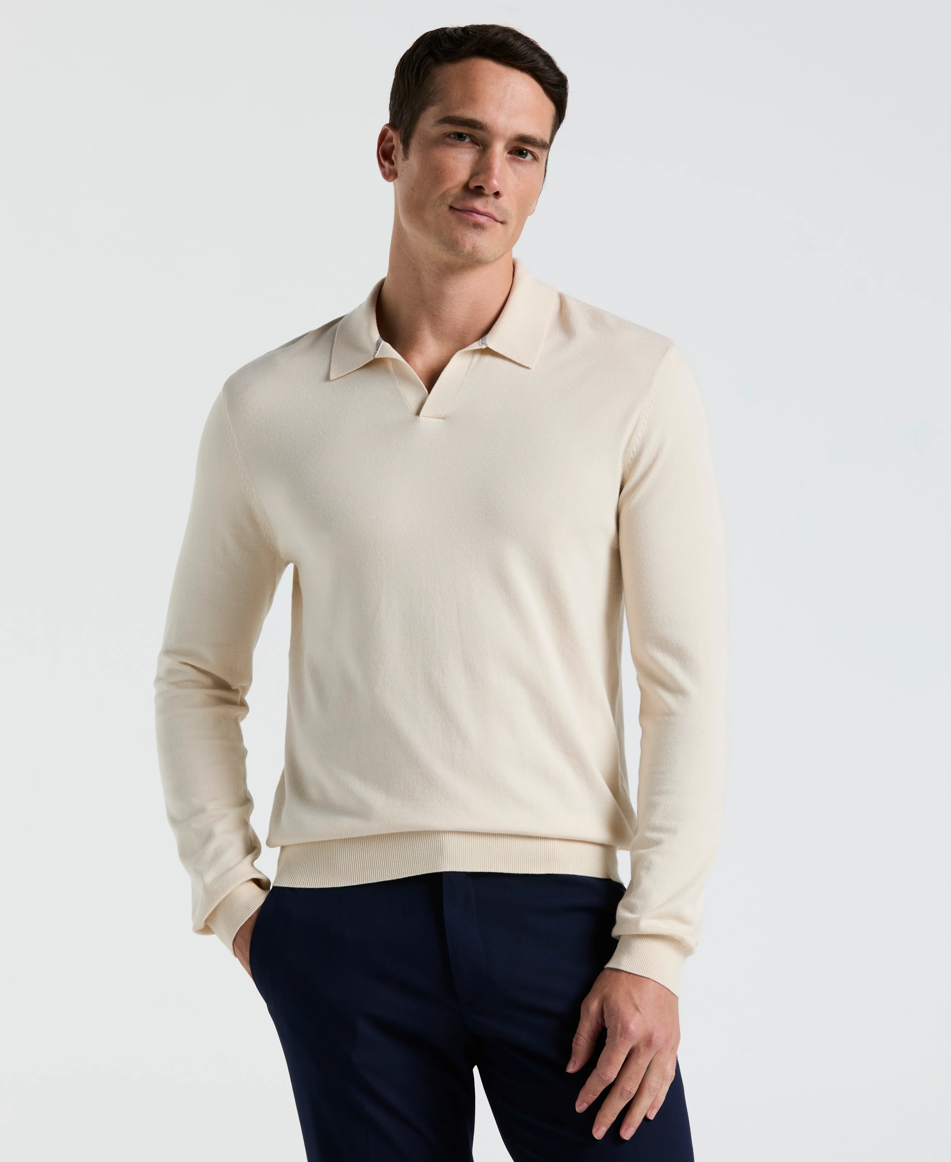 Open Polo Sweater