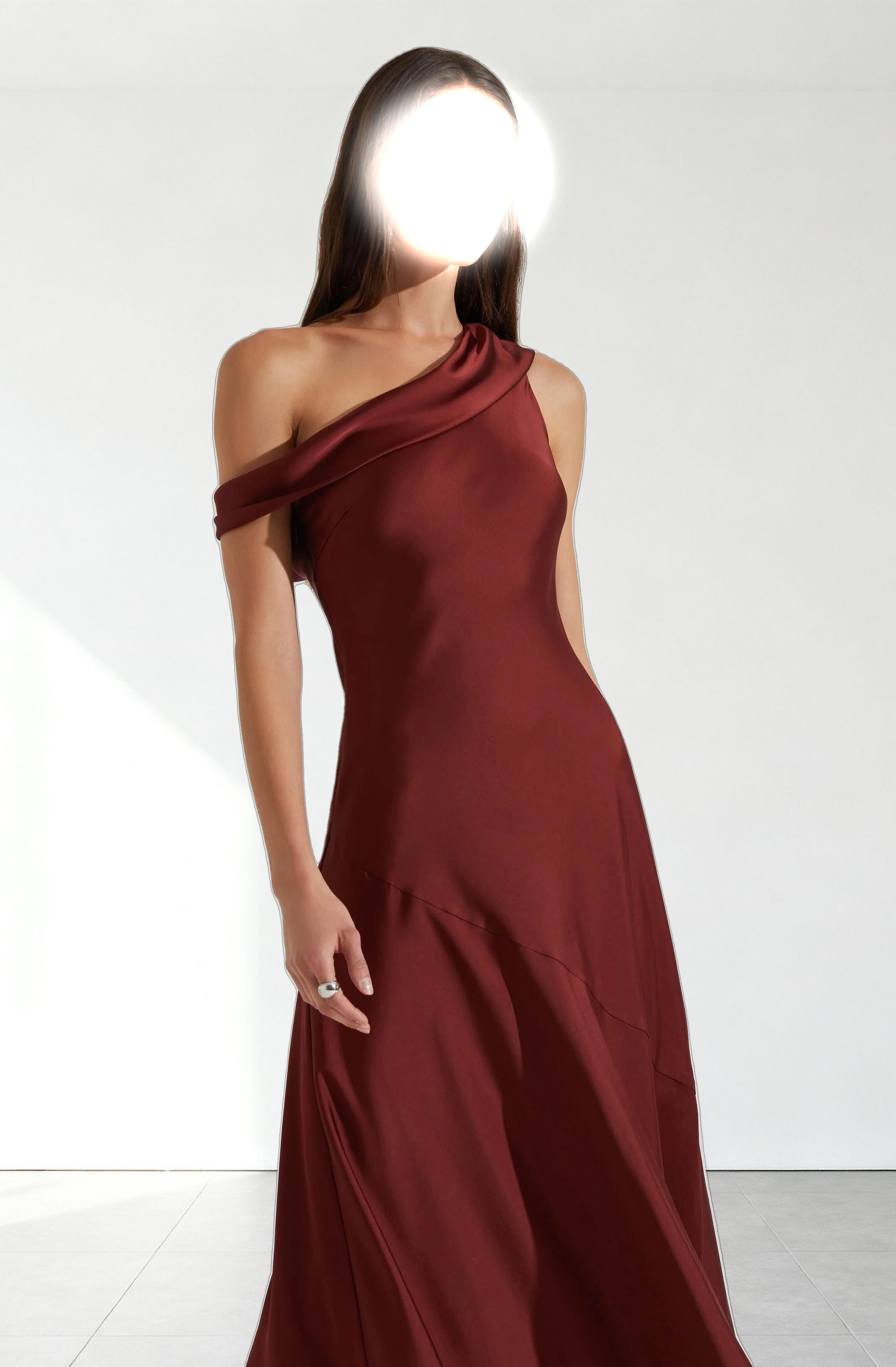 Orissa Satin Off Shoulder Dress