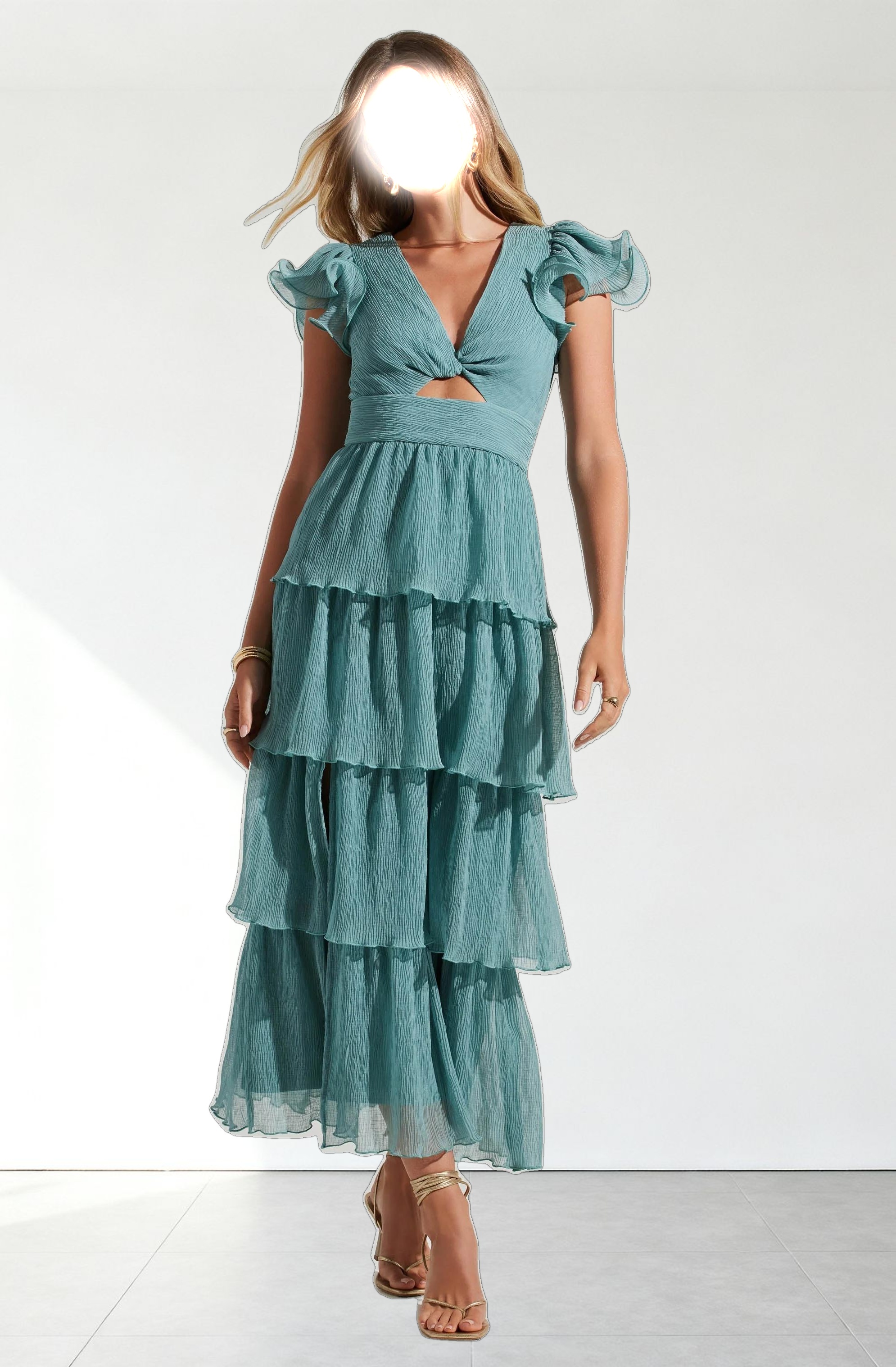 Emporia Tiered Tulle Midi Dress