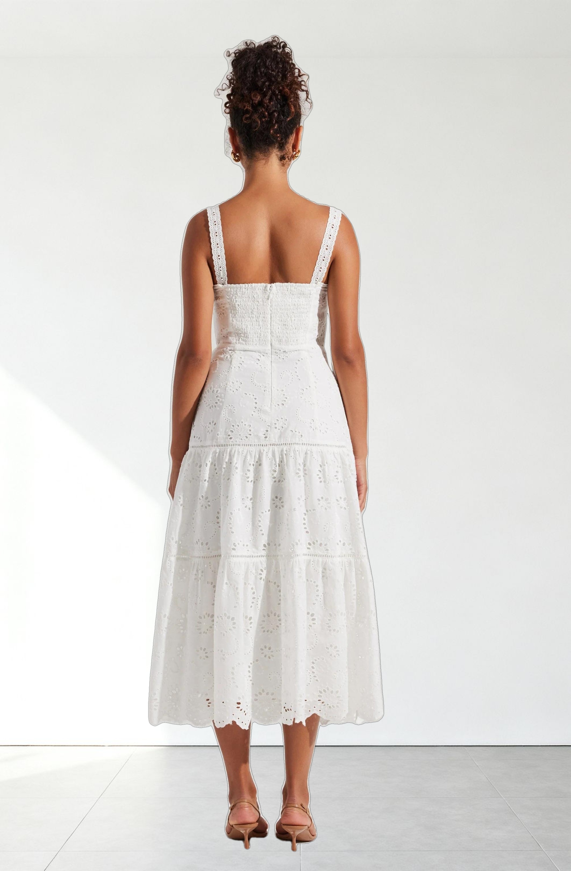 Pellagia Eyelet Midi Dress