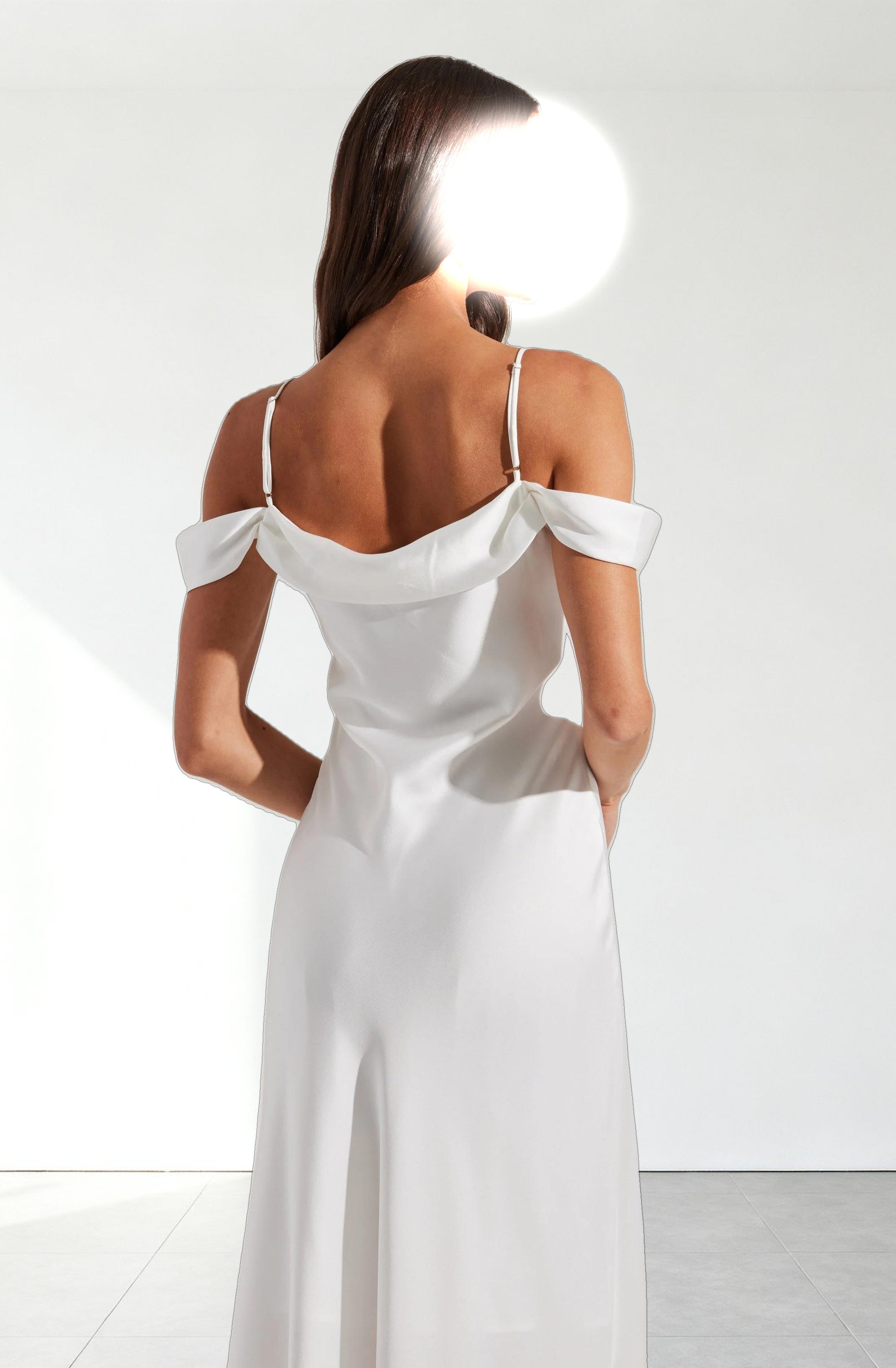 Kitura Cold Shoulder Maxi Dress