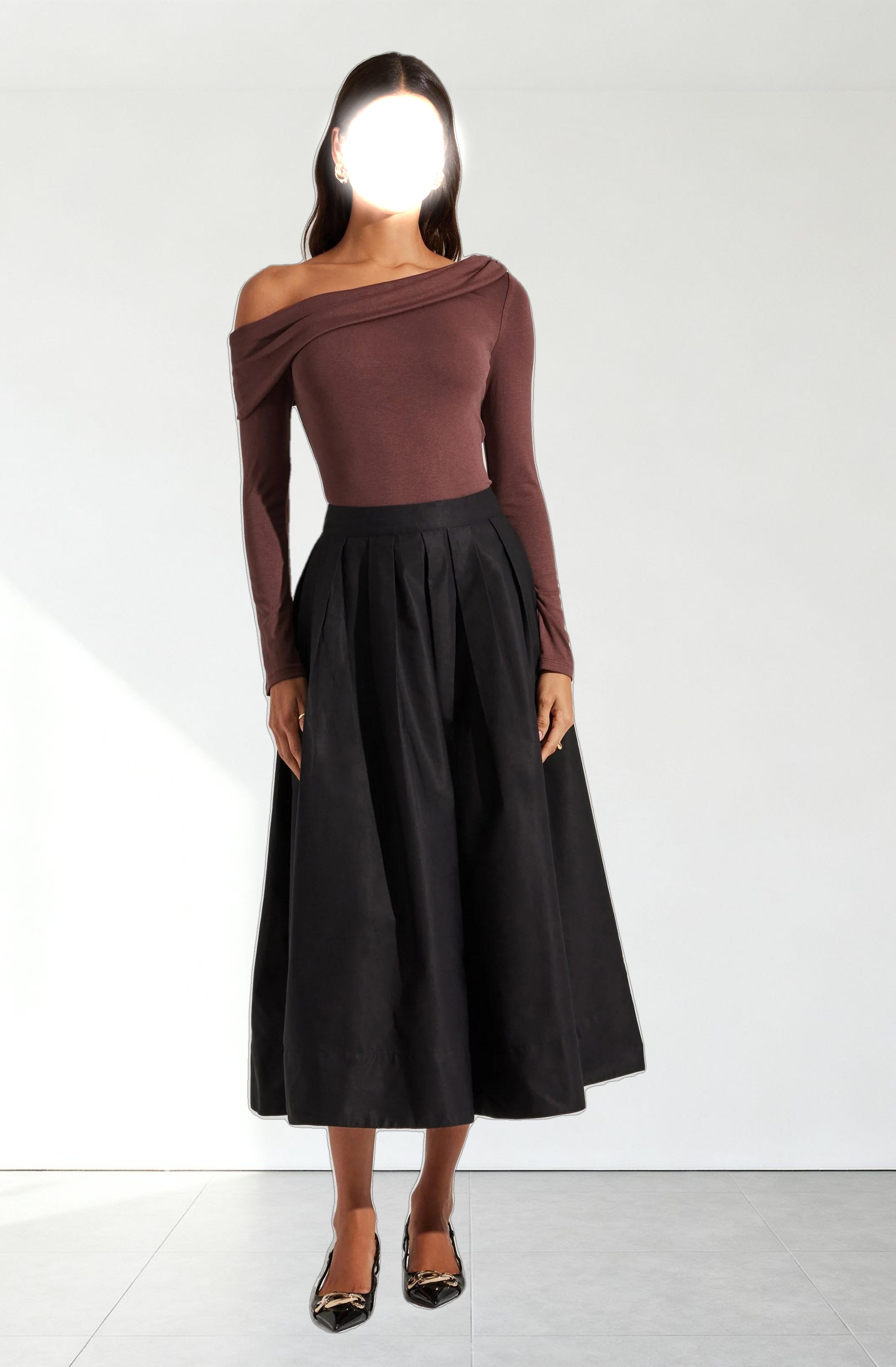 Draped Off Shoulder Top