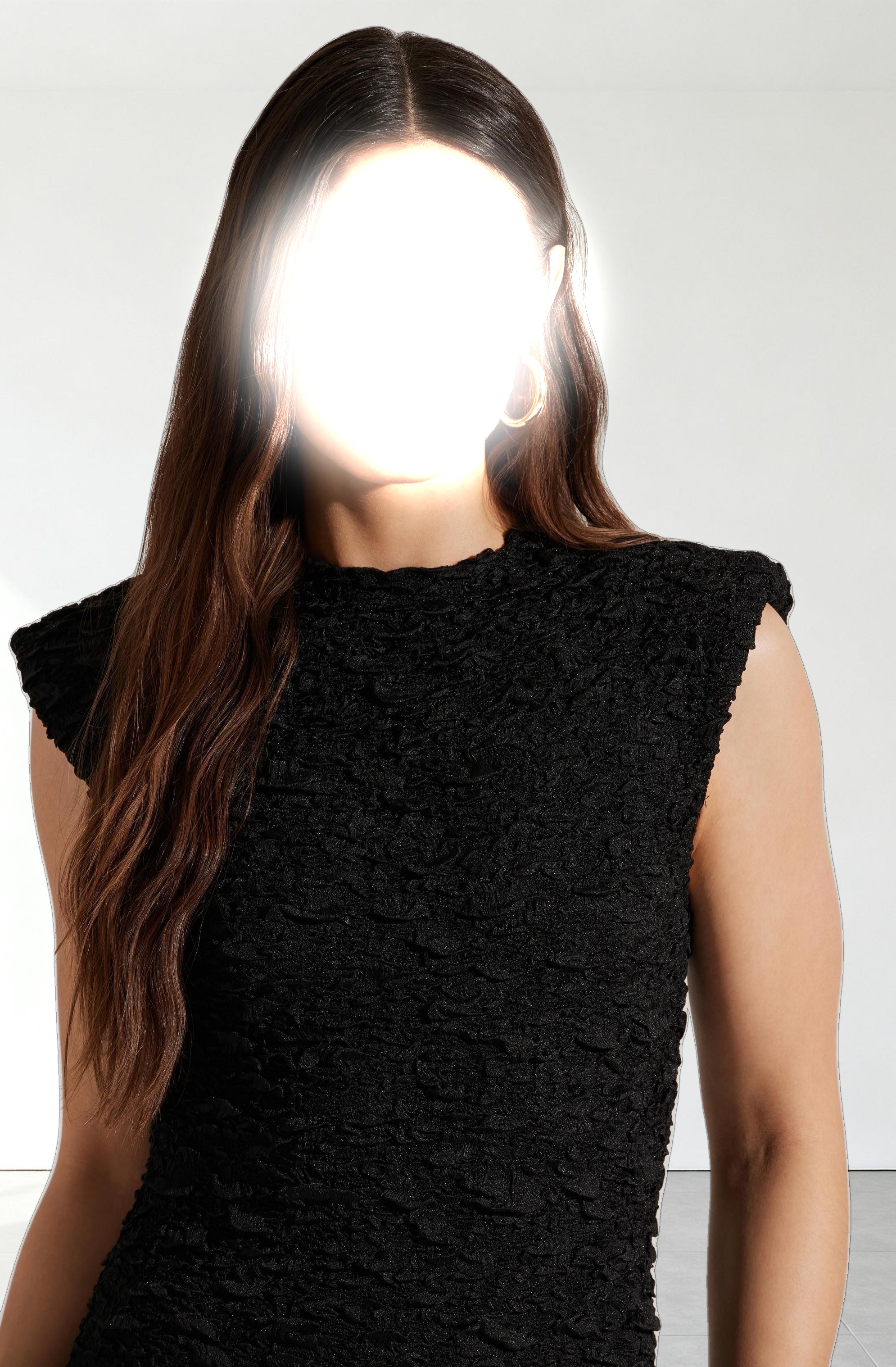 Annika Crinkled Popcorn Mini Dress