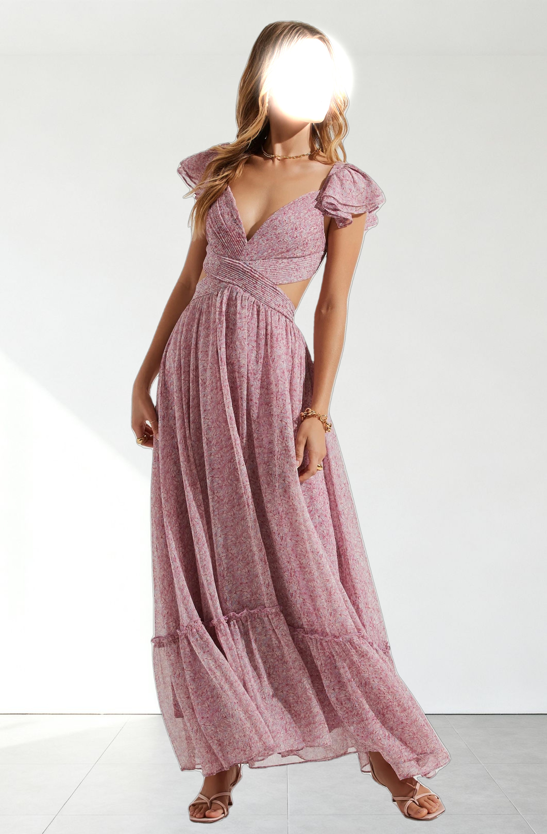 Primrose Floral Strappy Back Maxi Dress