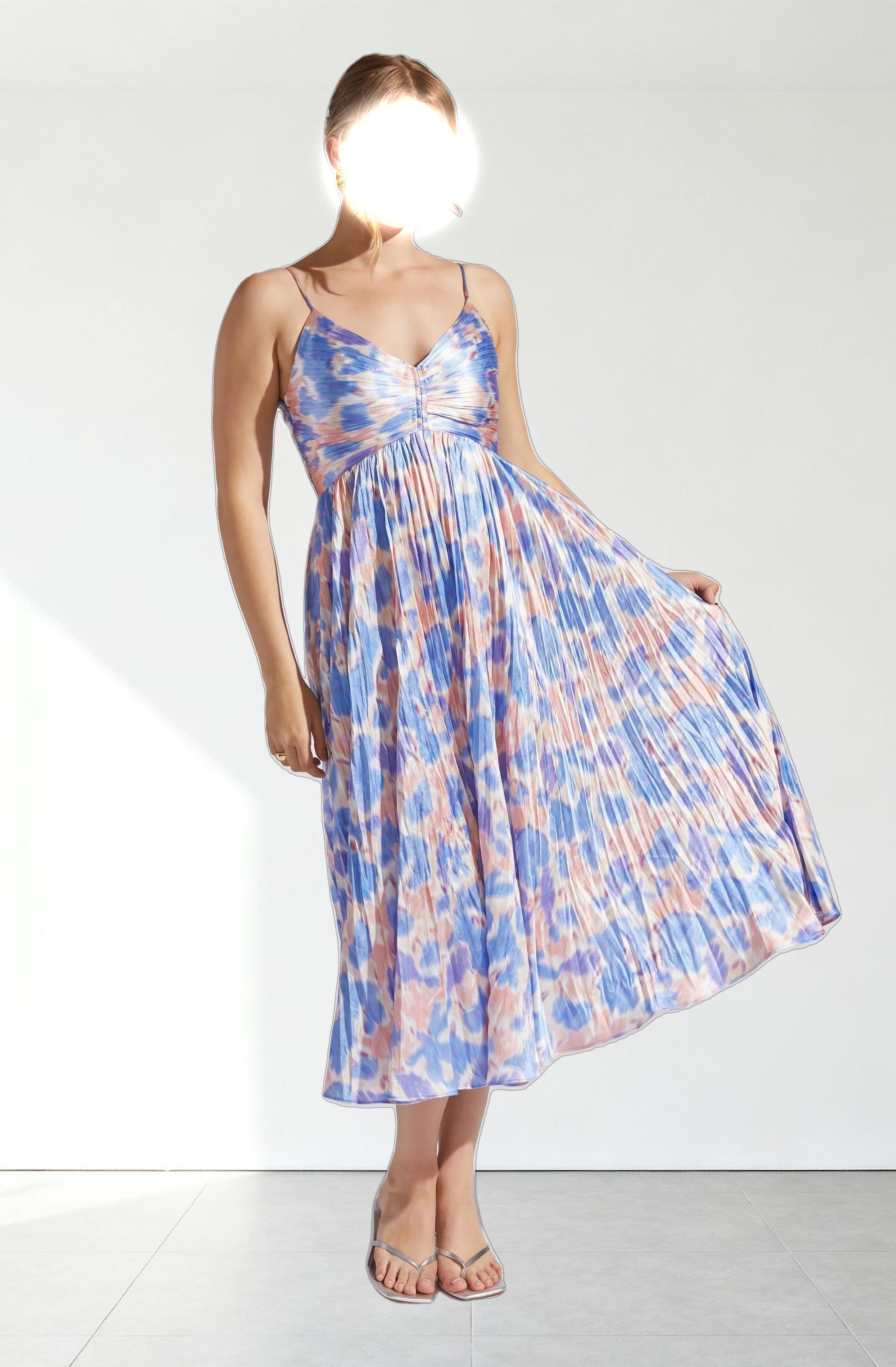 Maeve Pleated Midi Dress