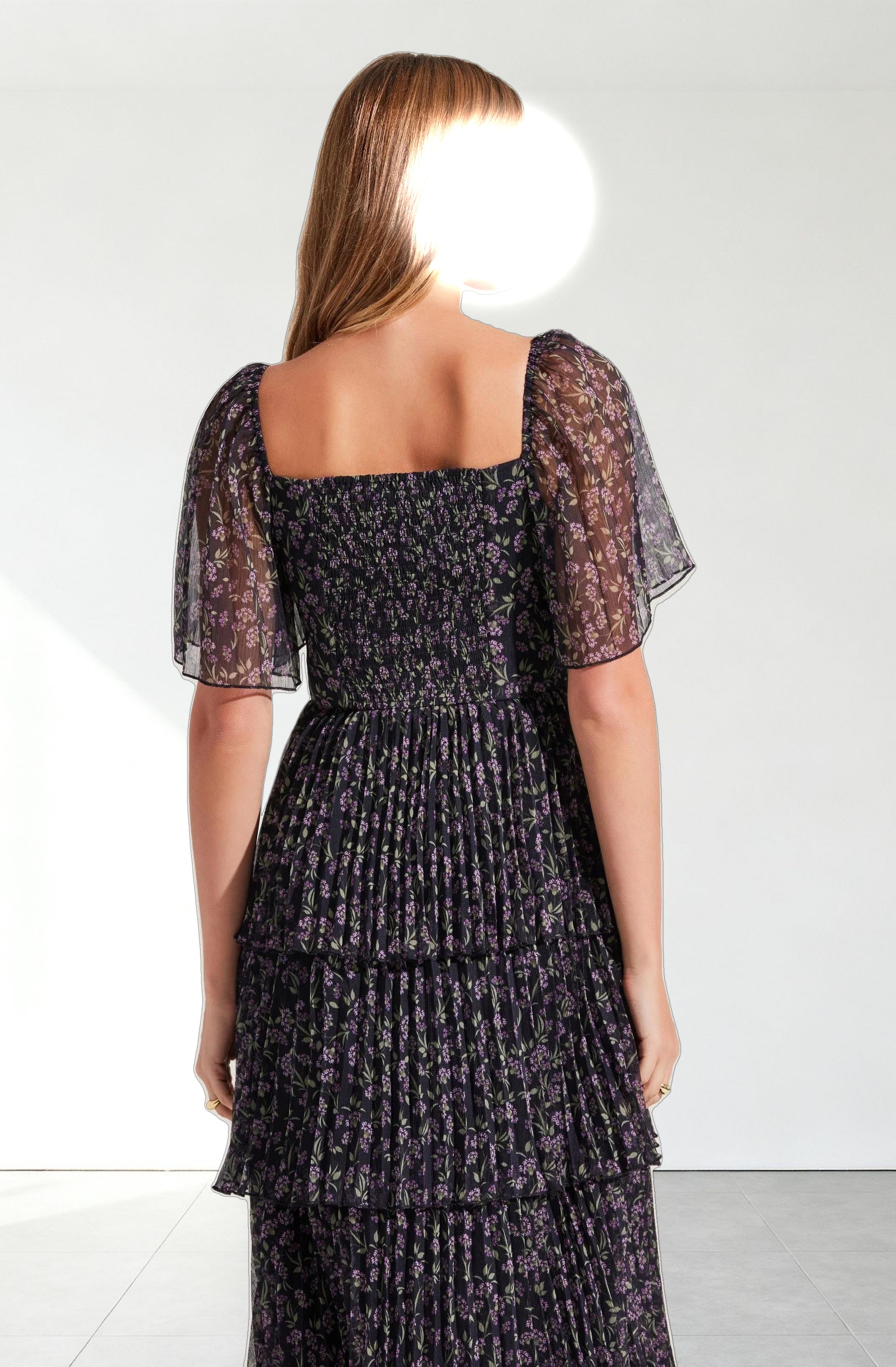 Gracelynn Pleated Tiered Maxi Dress