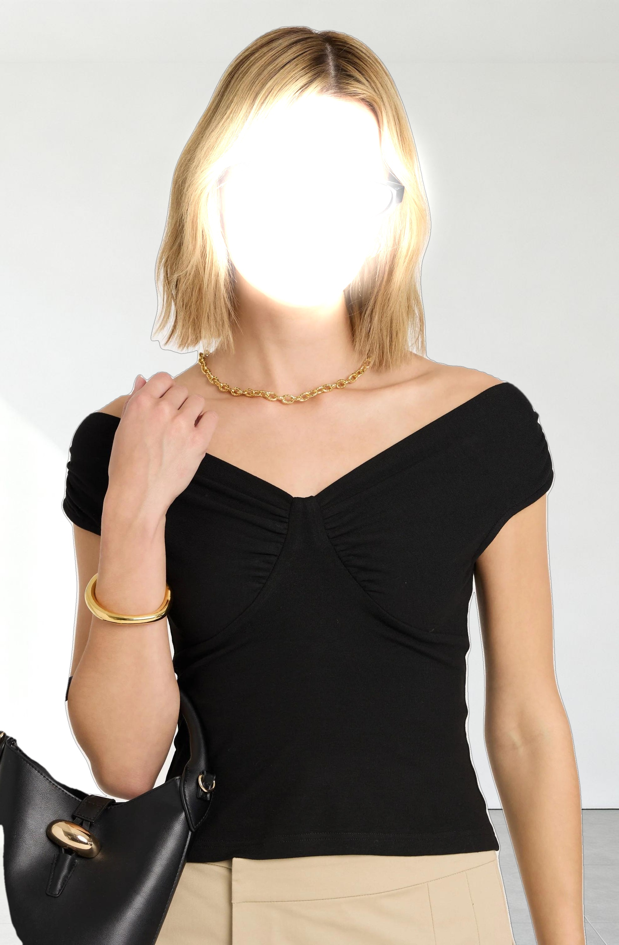 Ruched Off Shoulder Top