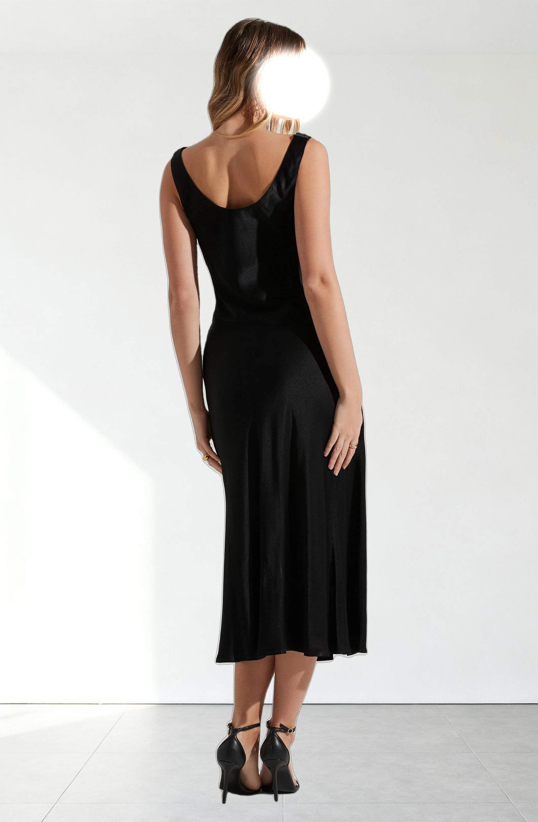 Cristella Satin Midi Dress