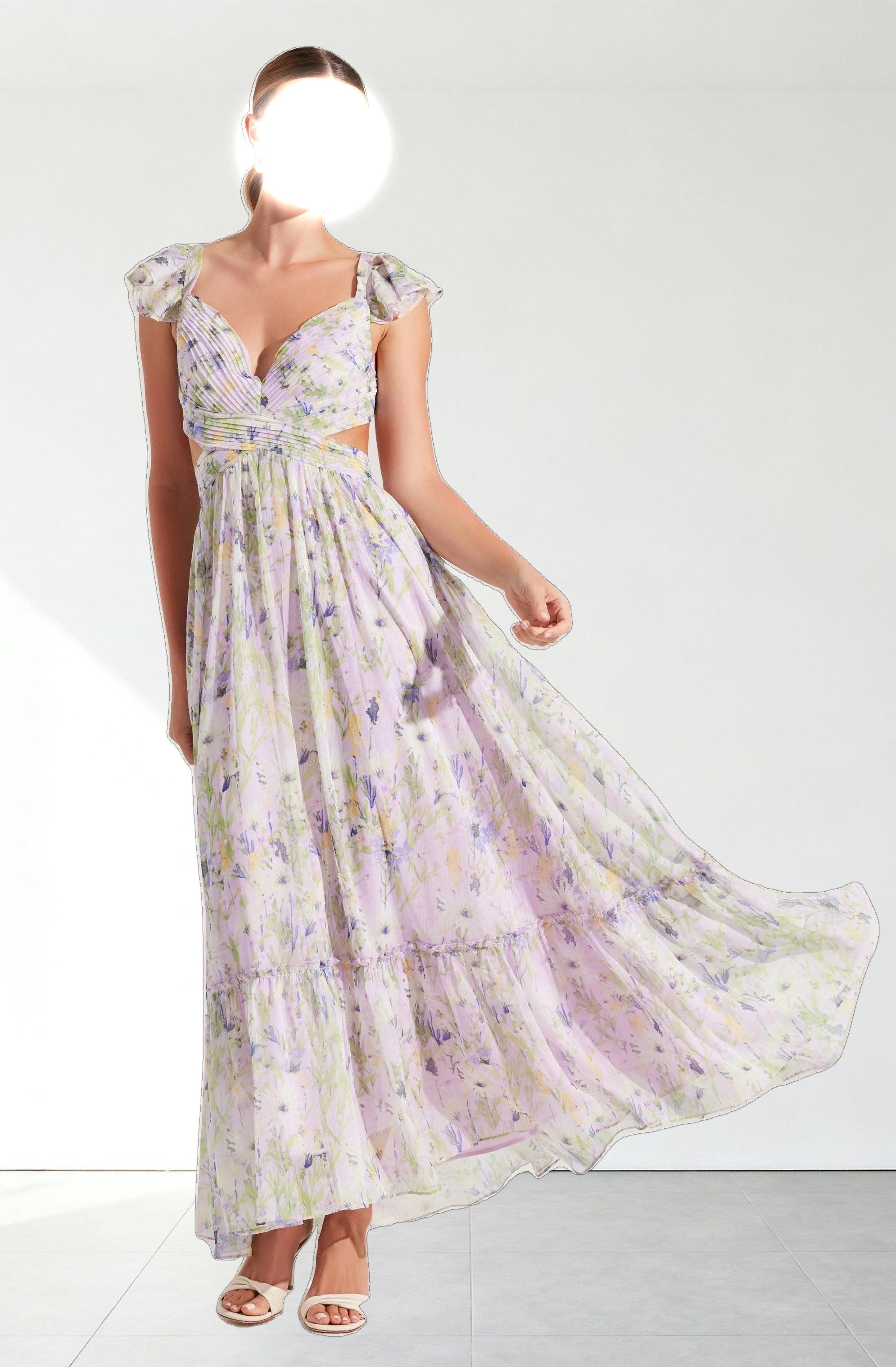 Primrose Floral Strappy Back Maxi Dress