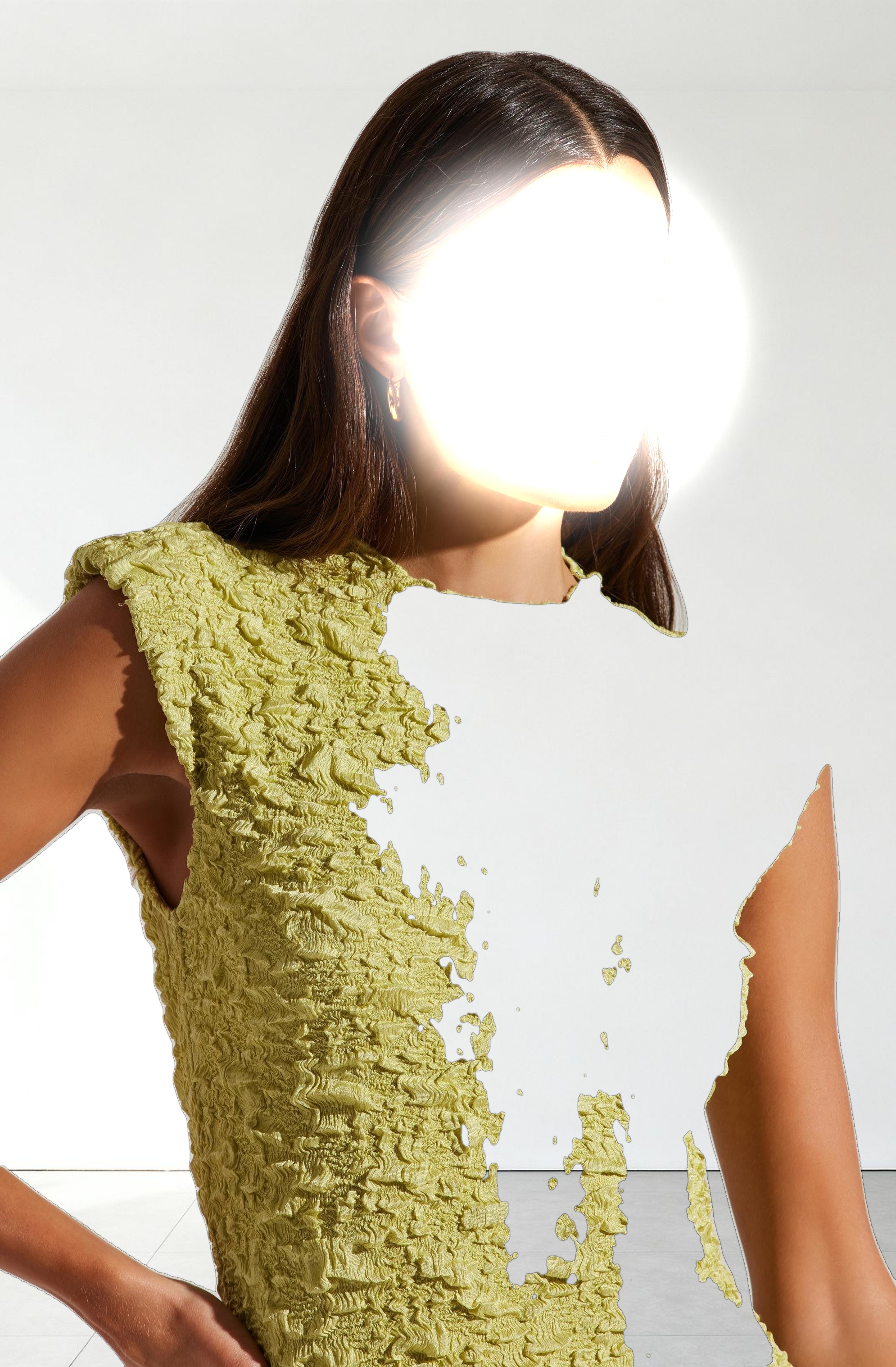 Annika Crinkled Popcorn Mini Dress