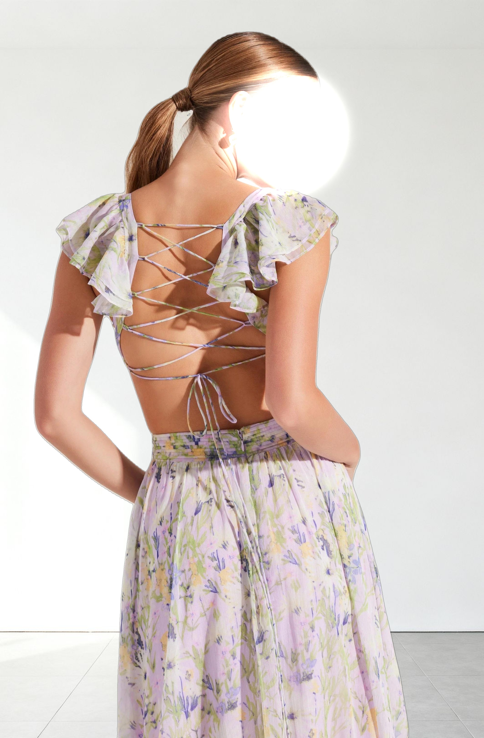 Primrose Floral Strappy Back Maxi Dress