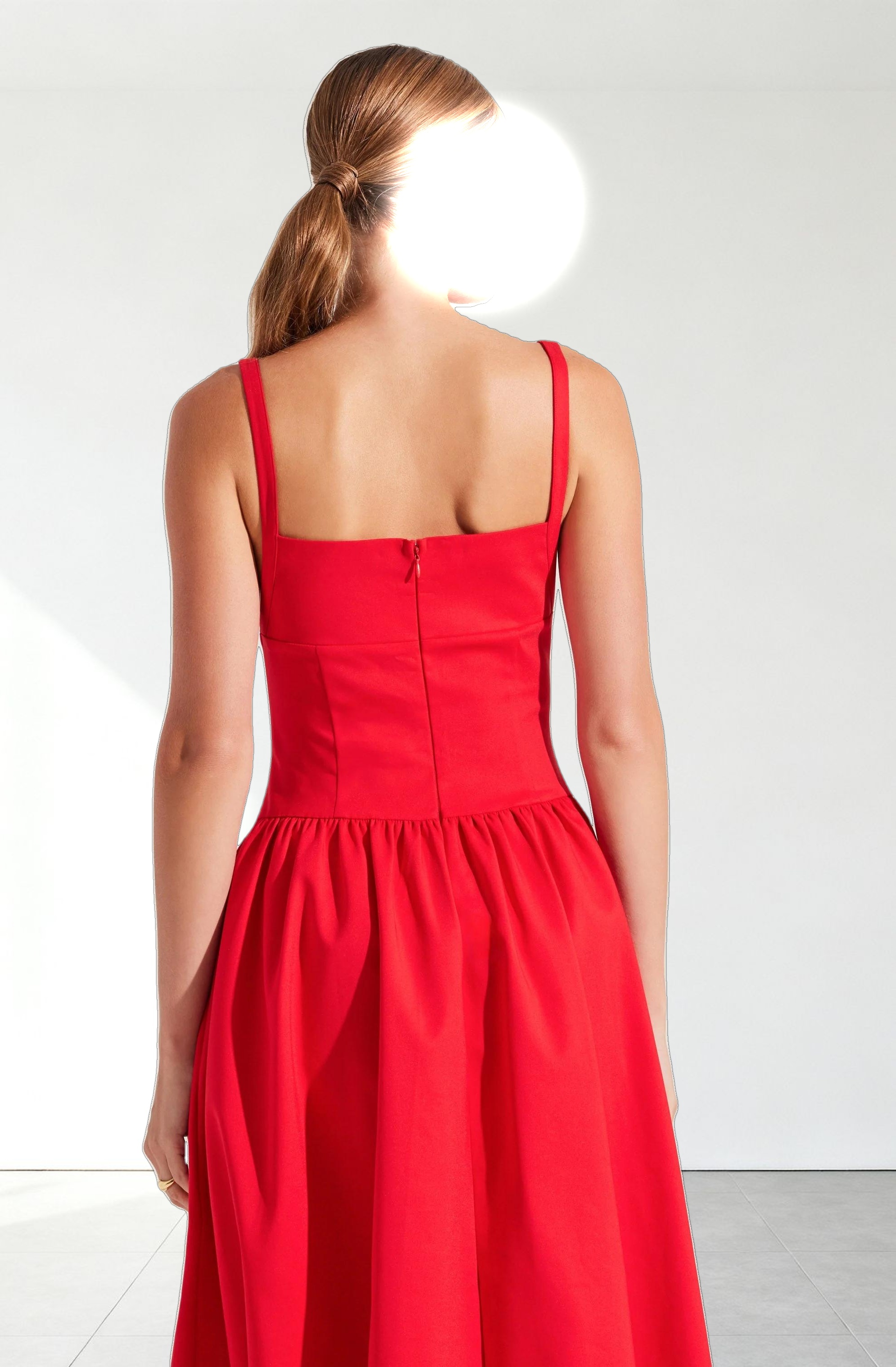 Jevi Sleeveless Bubble Midi Dress