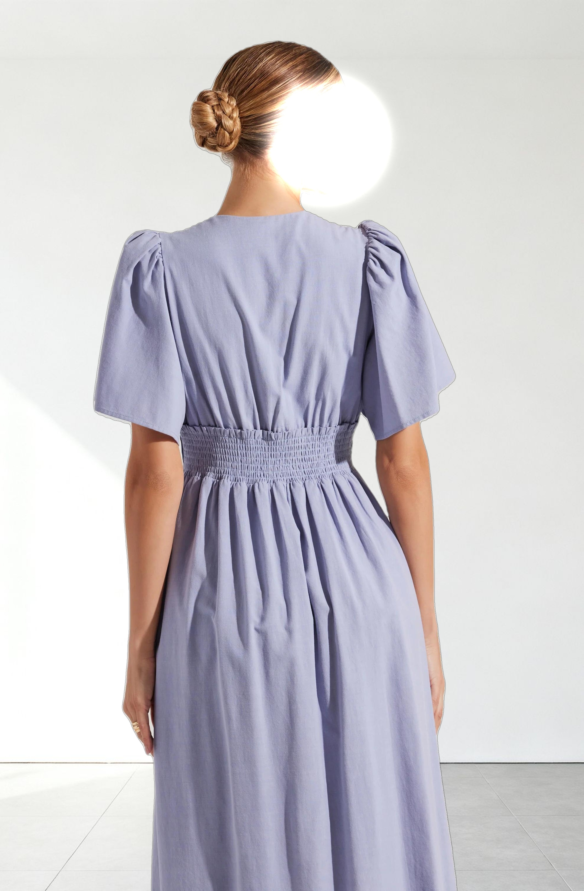 Hadleigh Scallop Trim Midi Dress