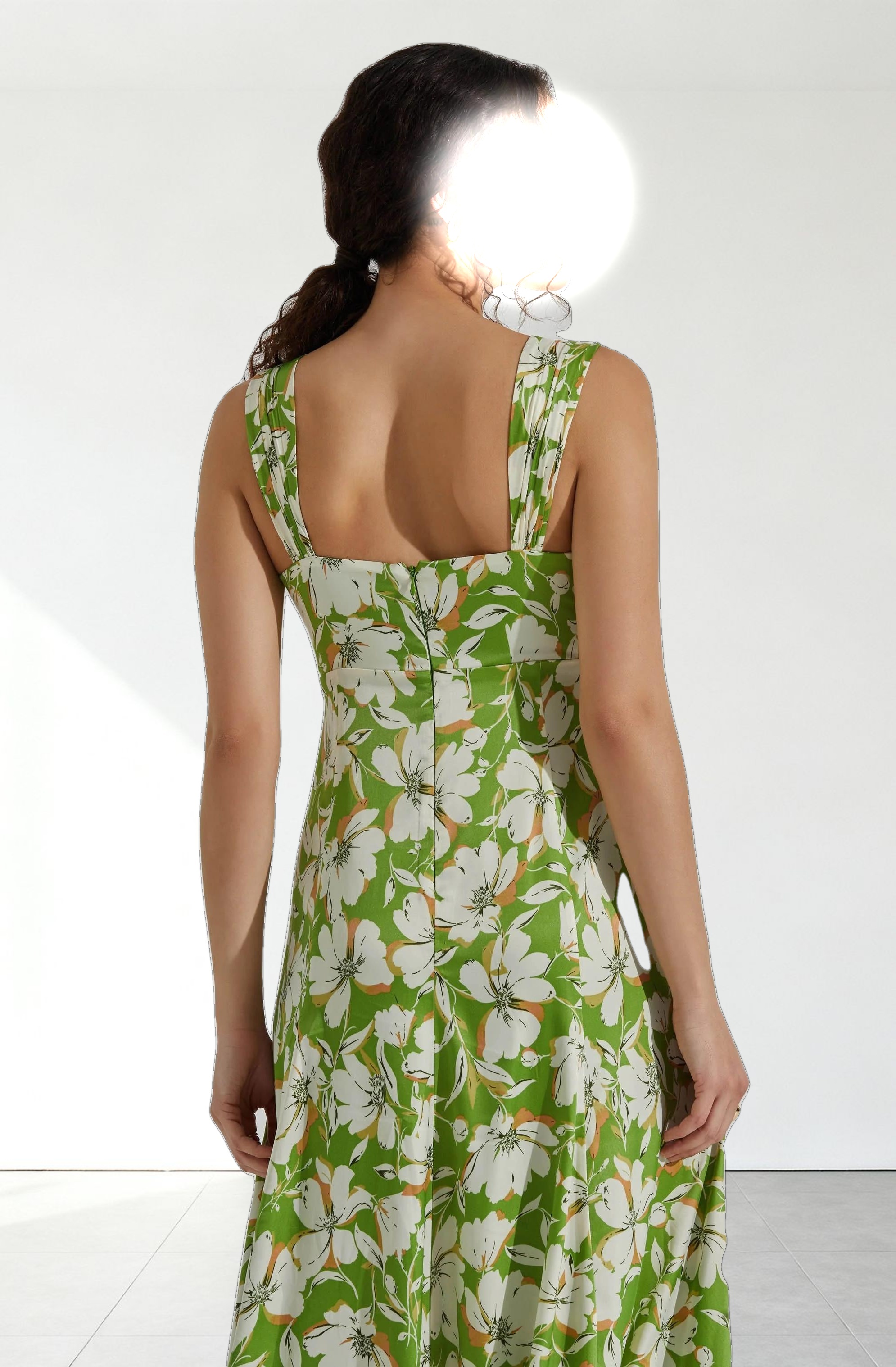 Twist Bust Midi Dress