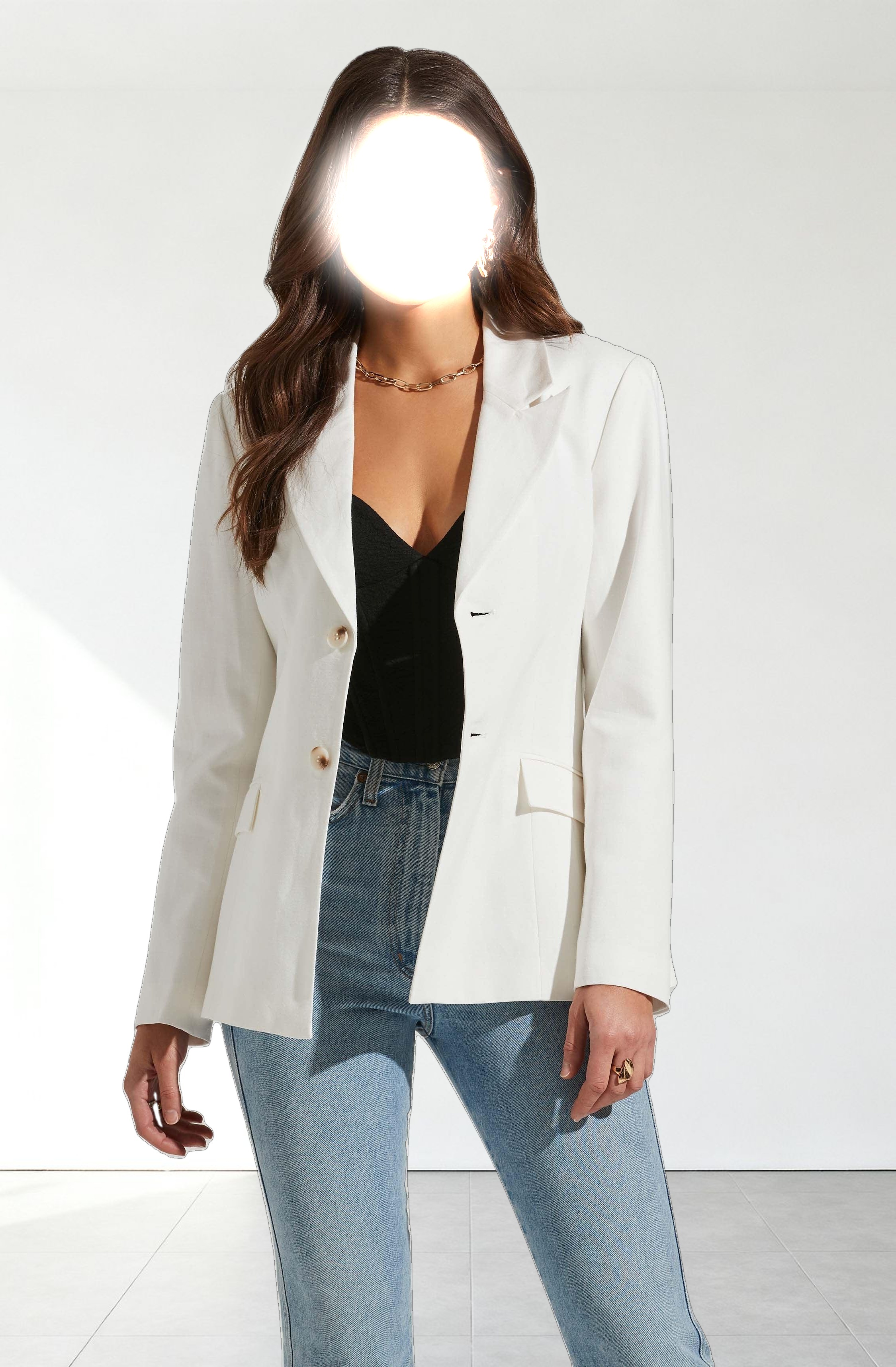 Fitted Buttoned Blazer