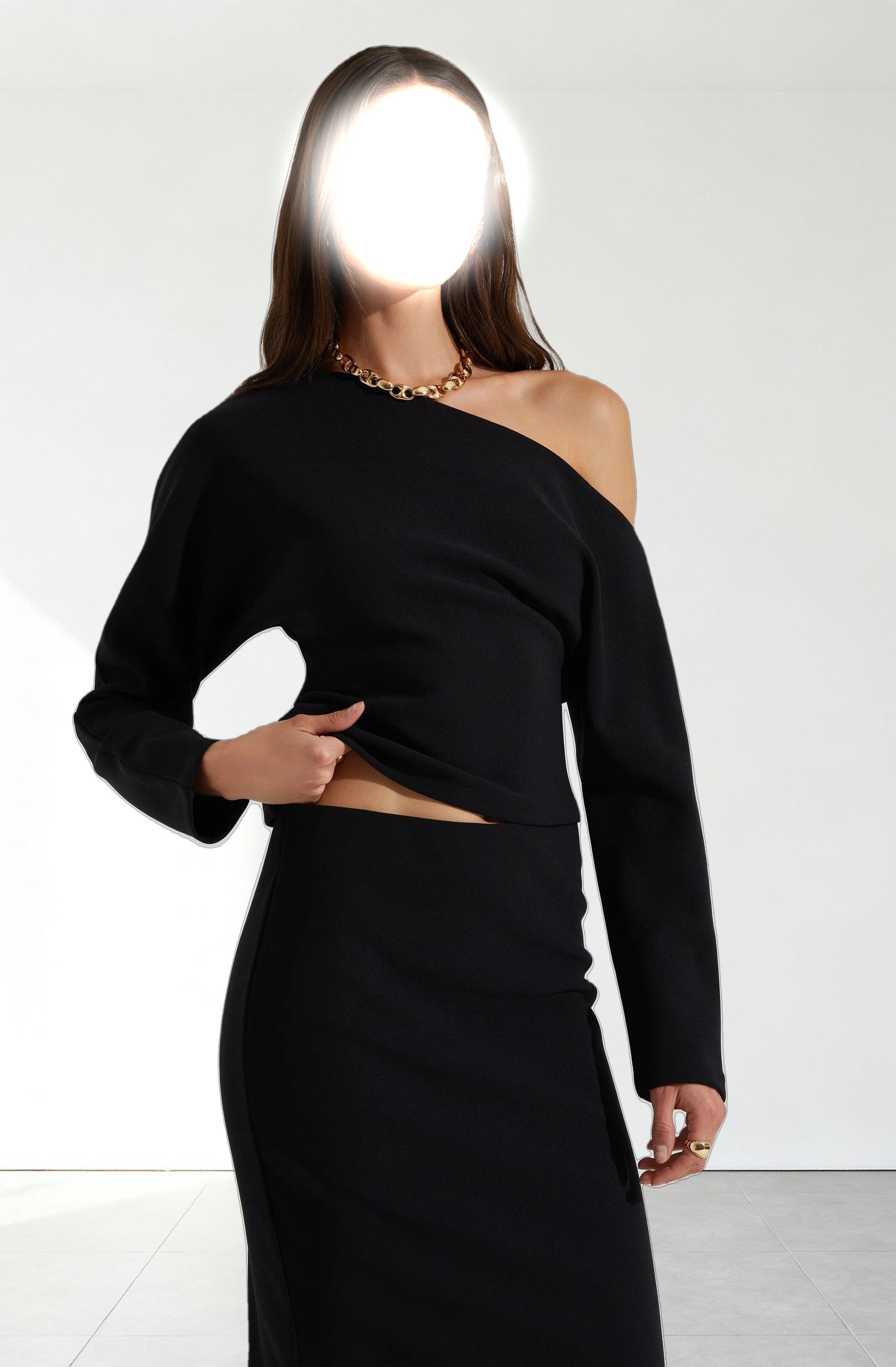 Kana Off Shoulder Asymmetric Top