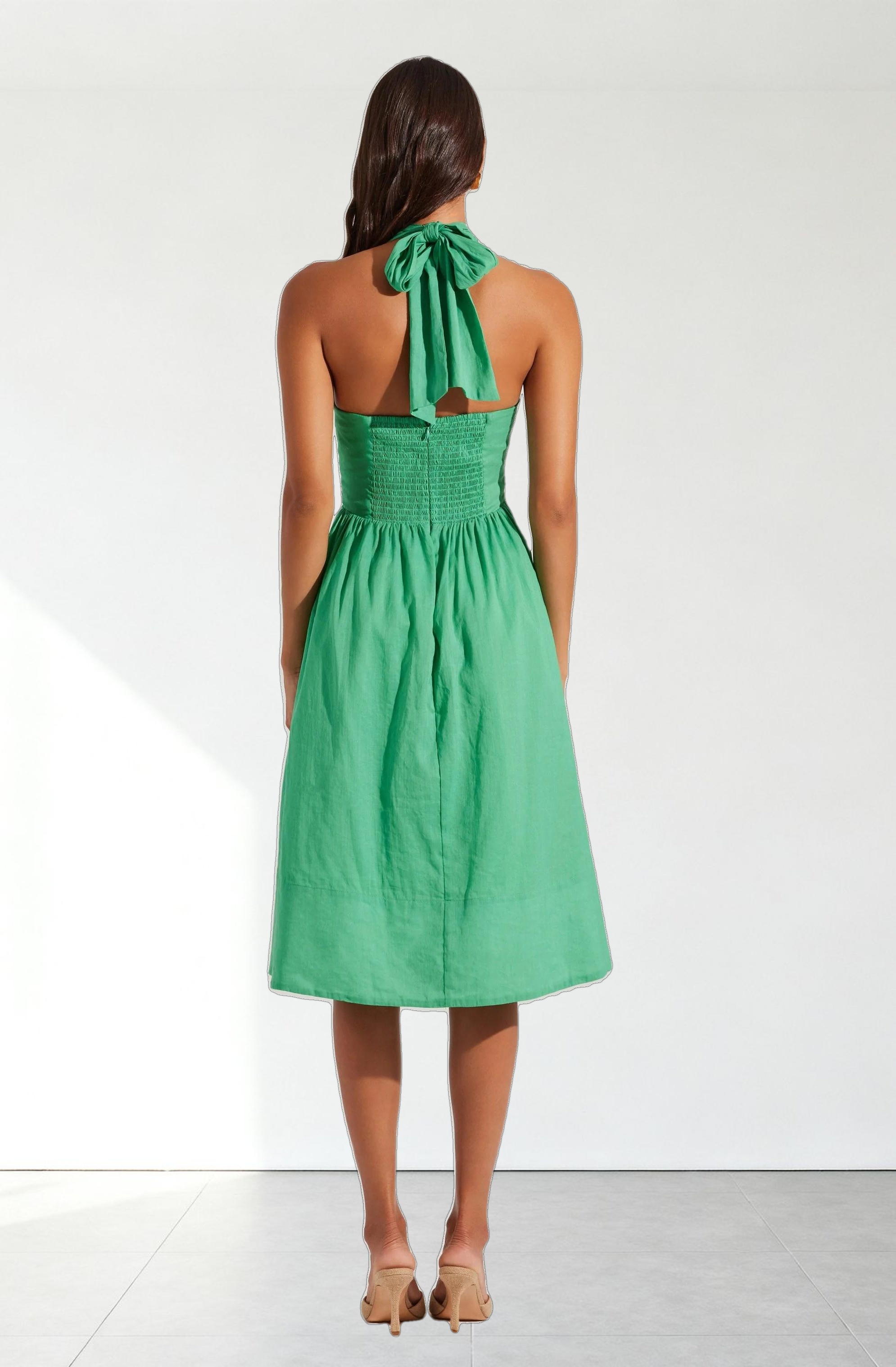 Kalia Crossover Halter Mini Dress