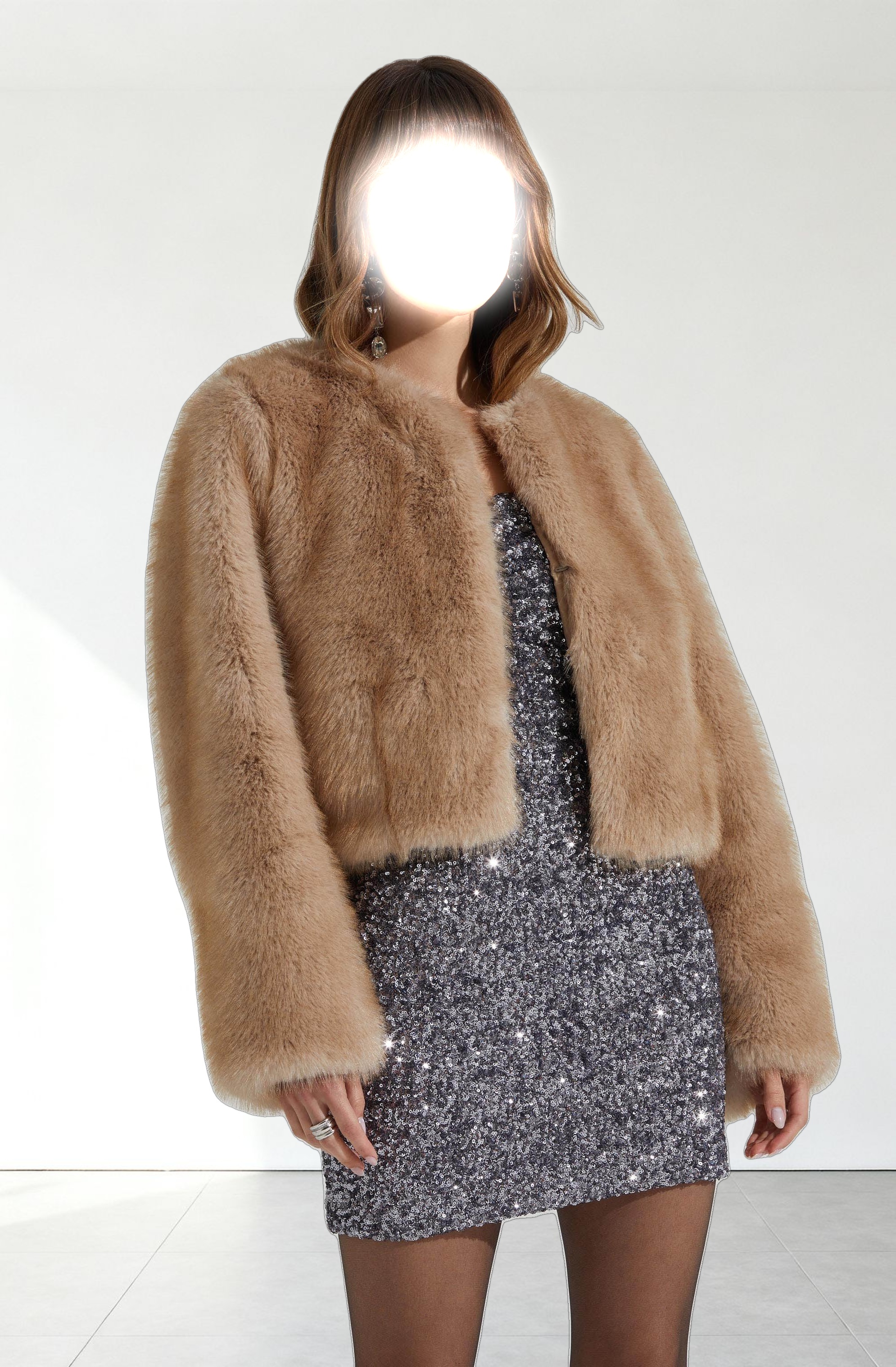 Doxey Faux Fur Cropped Jacket