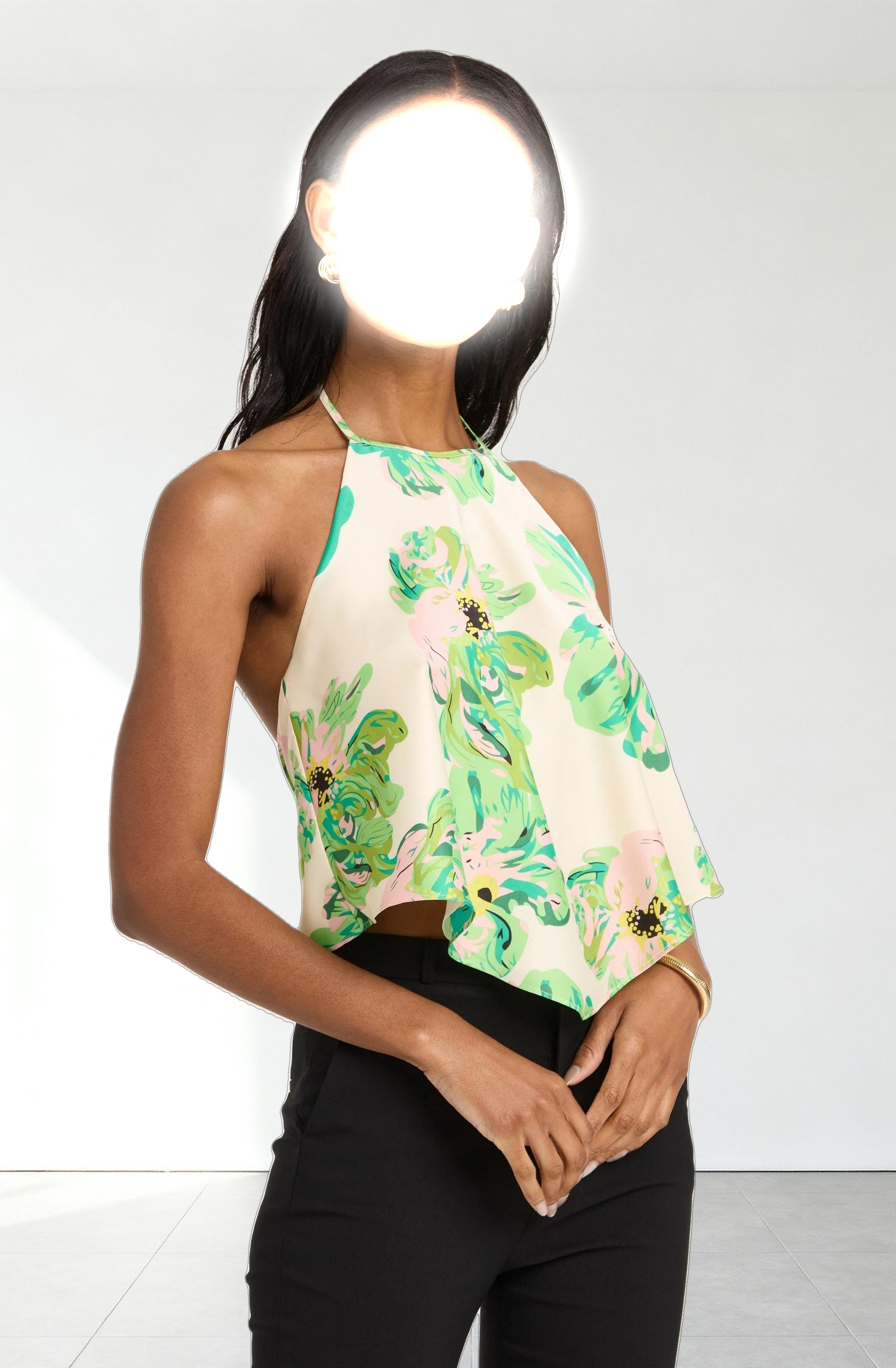 Satin Halter Neck Top