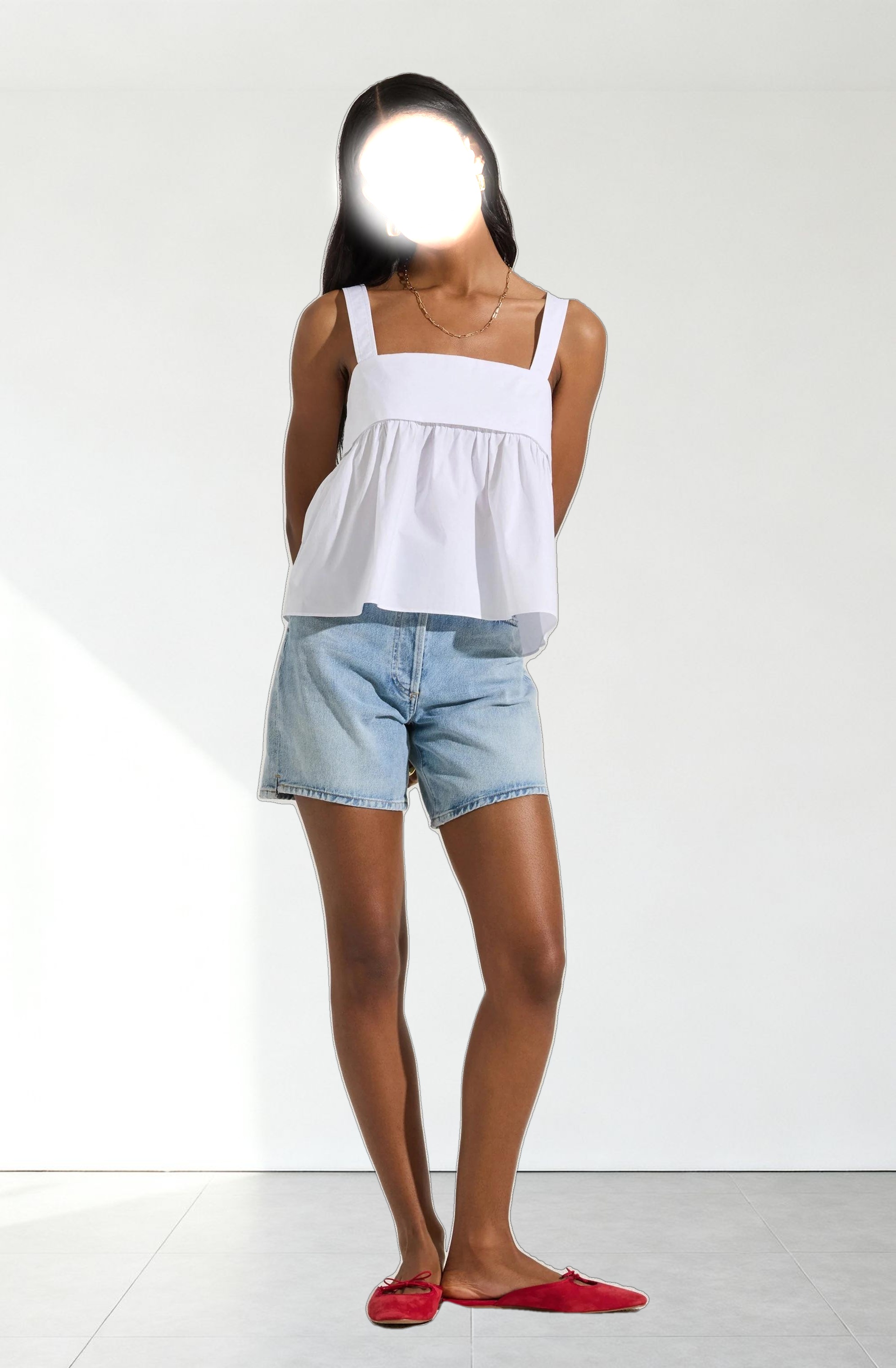 Square Neck Babydoll Top