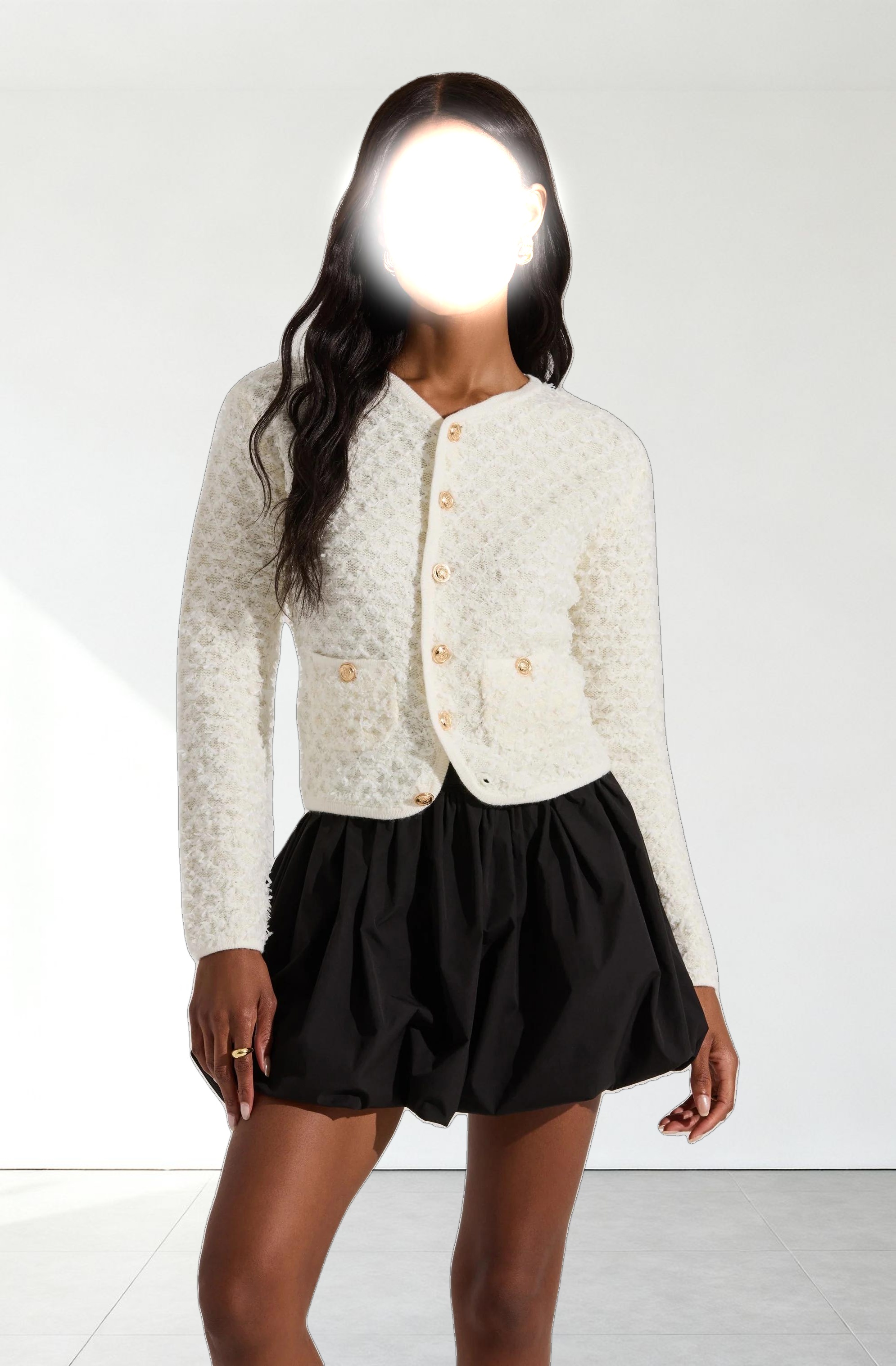 Textured Patch Pocket Cardigan