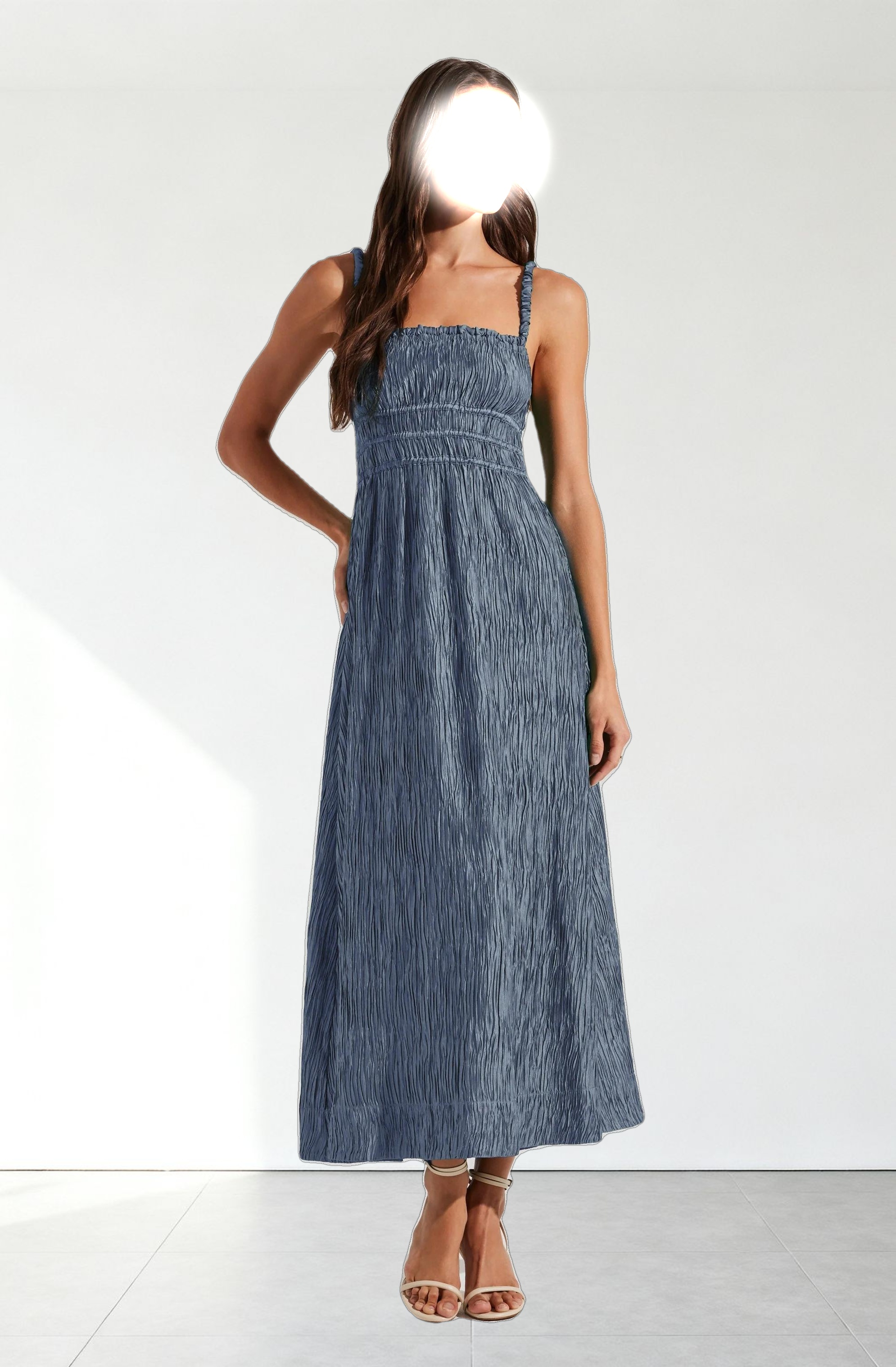 Neelam Smocked Open Back Dress