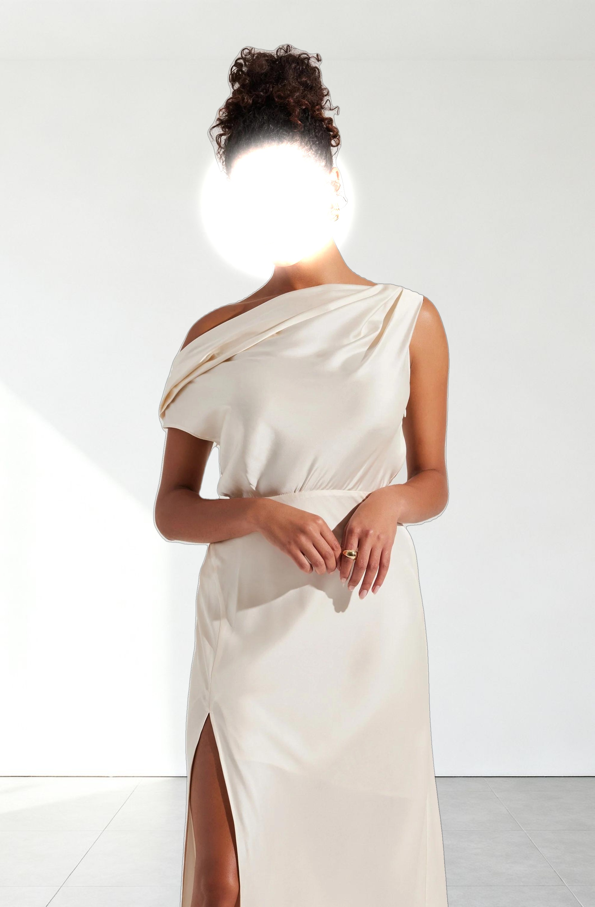 Monroe Satin Off Shoulder Dress