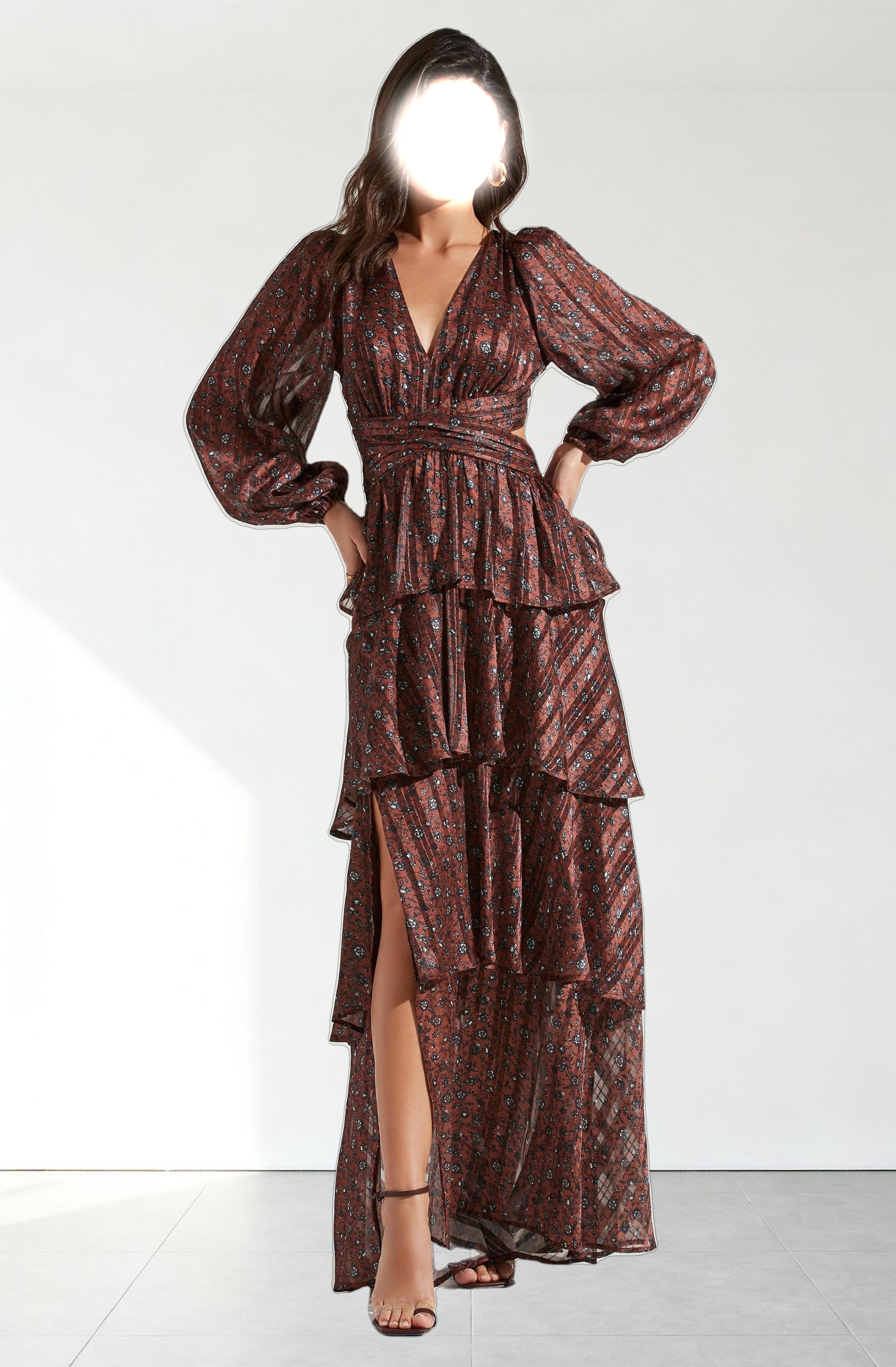 Anora Floral Tiered Maxi Dress