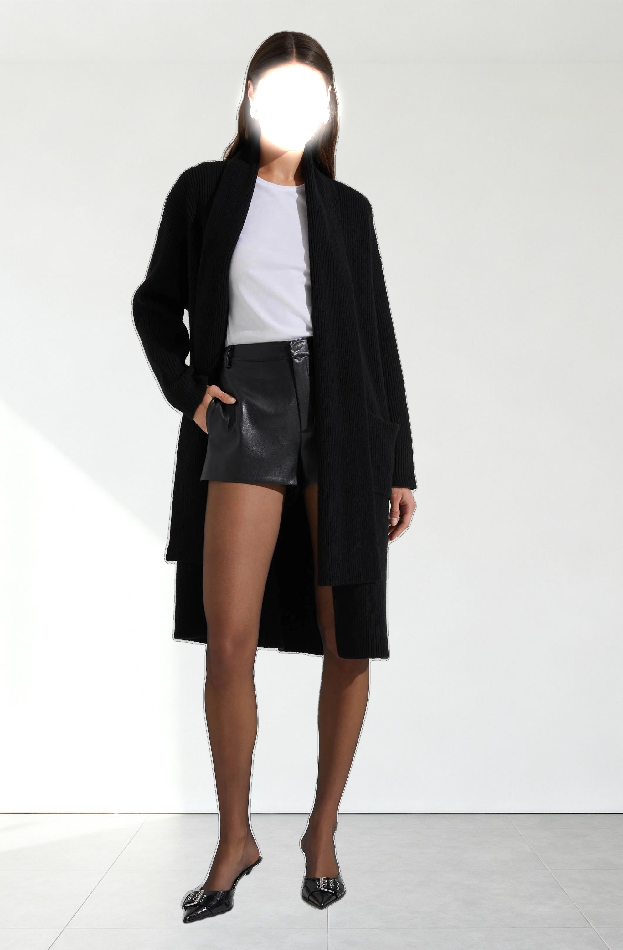 Noemi Ribbed Scarf Cardigan