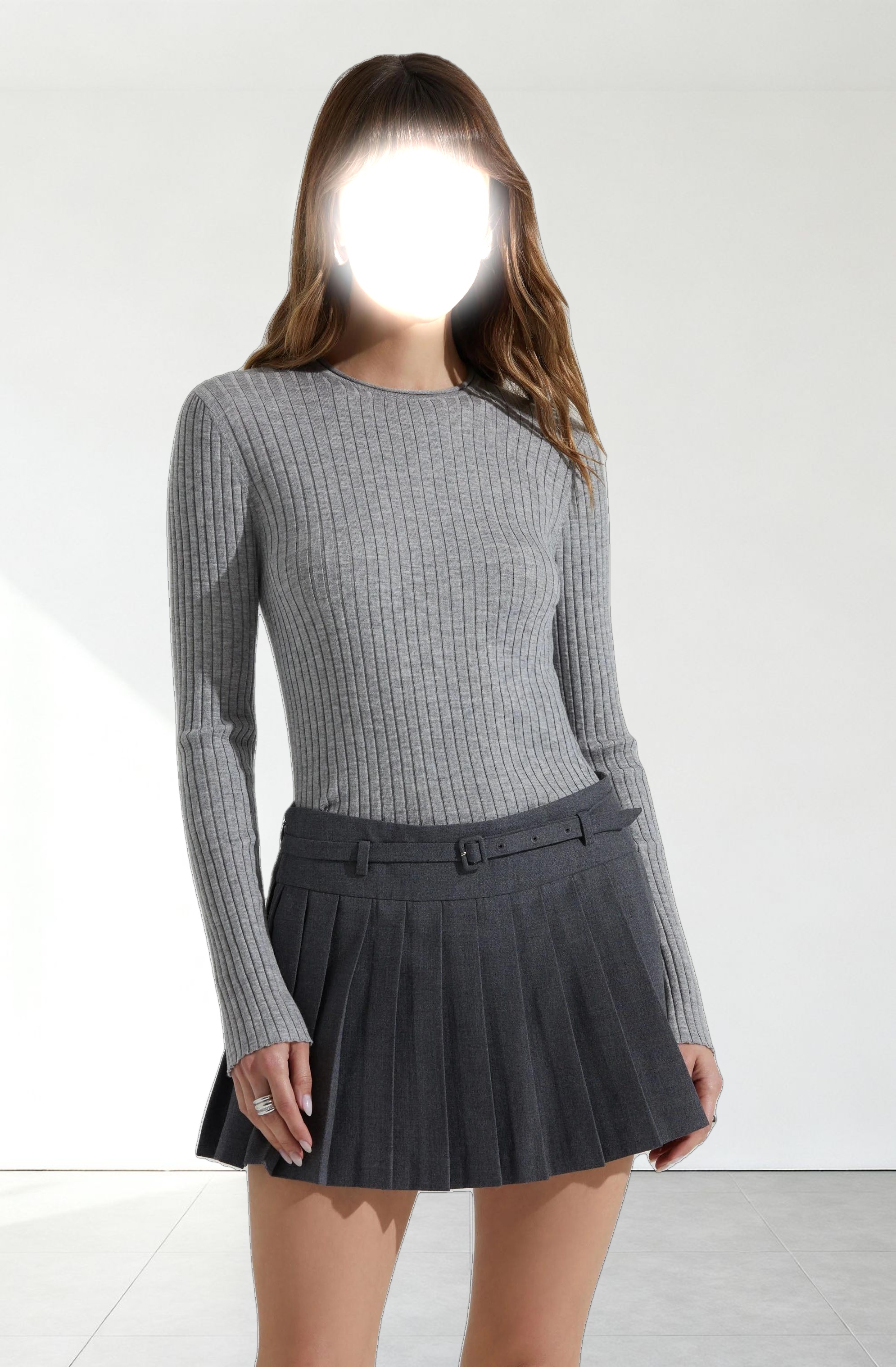 Reece Ribbed Long Sleeve Sweater