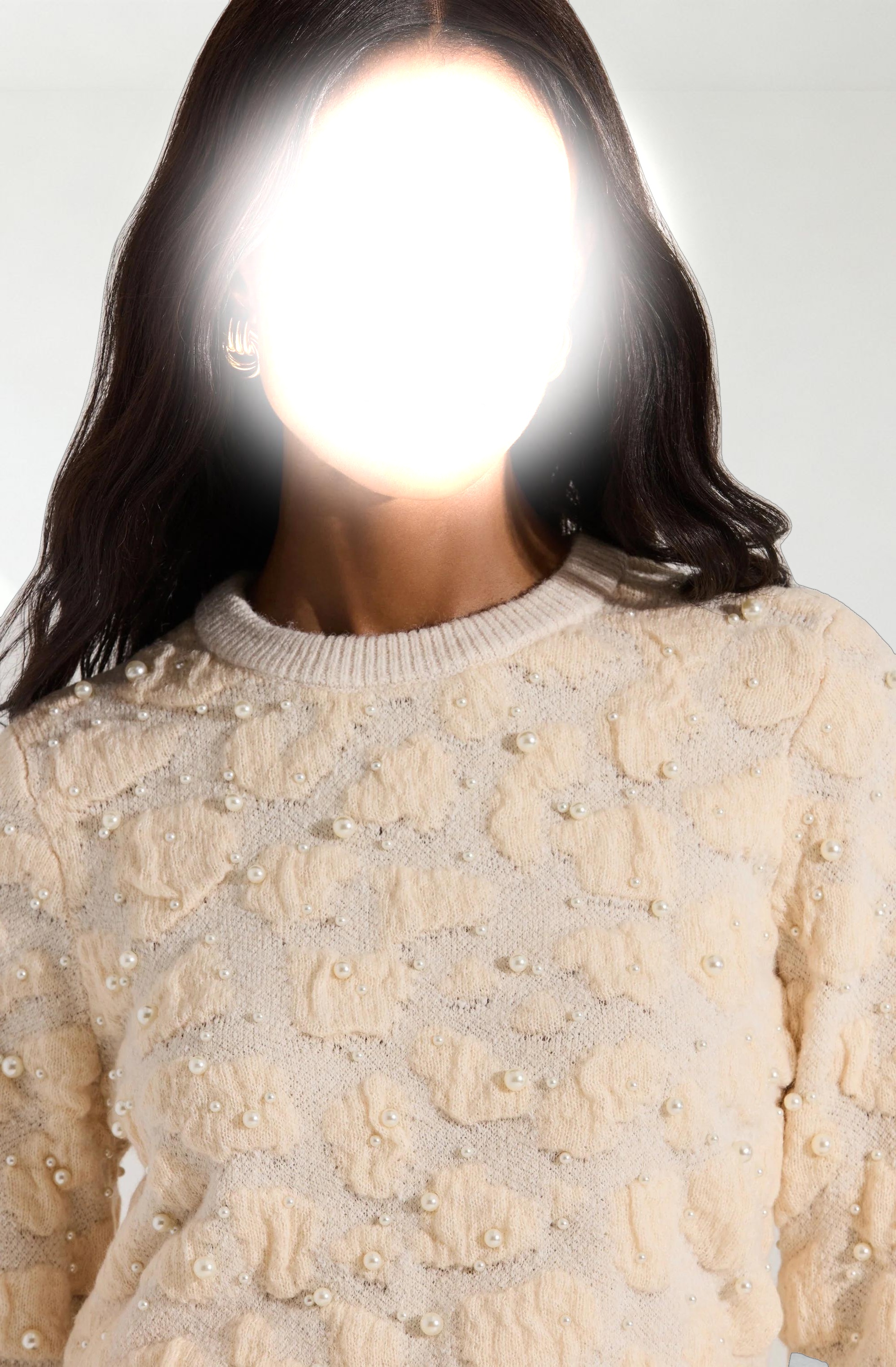 Pearl Textured Knit Sweater