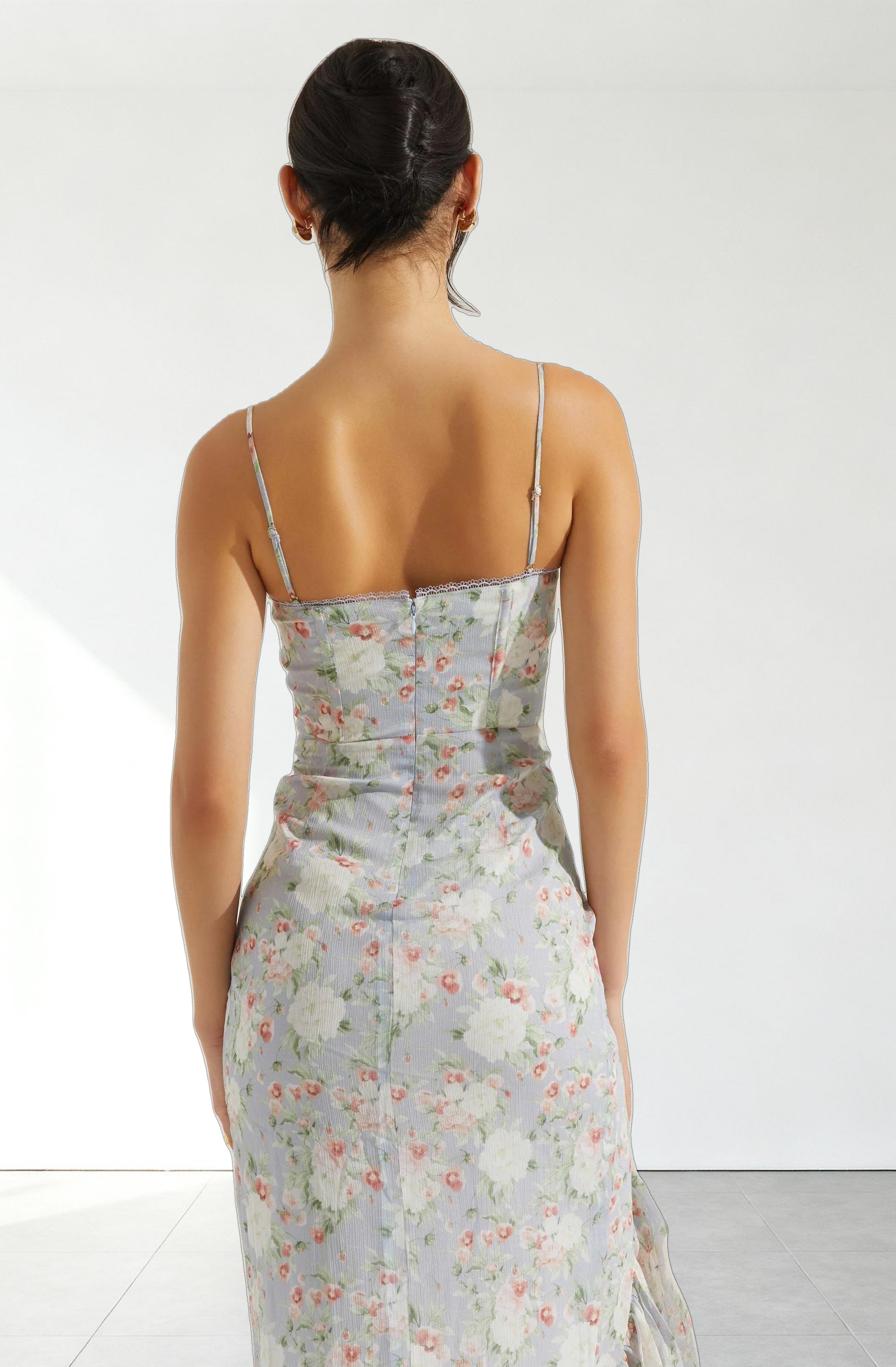 Brisbane Asymmetrical Floral Midi Dress