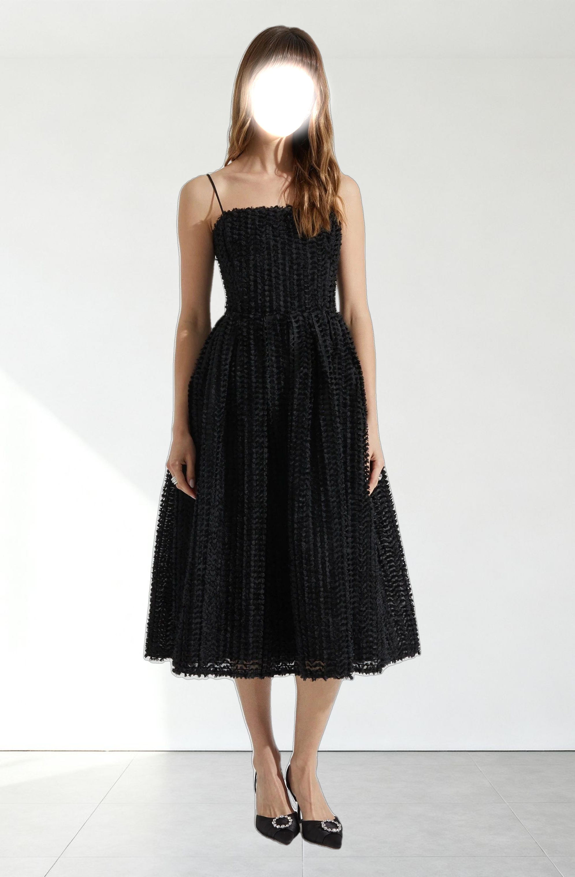 Avani Textured Midi Dress