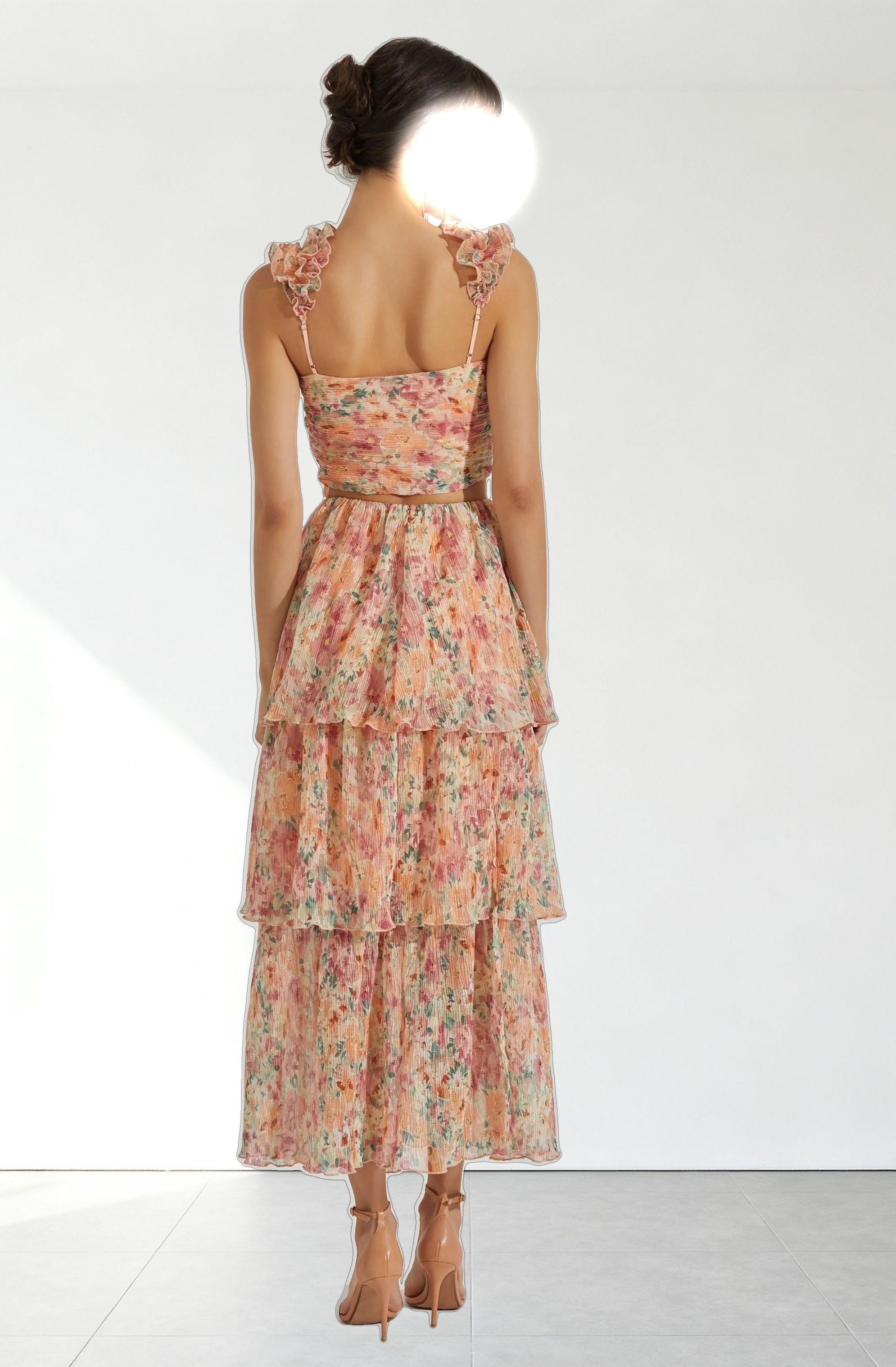 Plisse Cross Bust Top