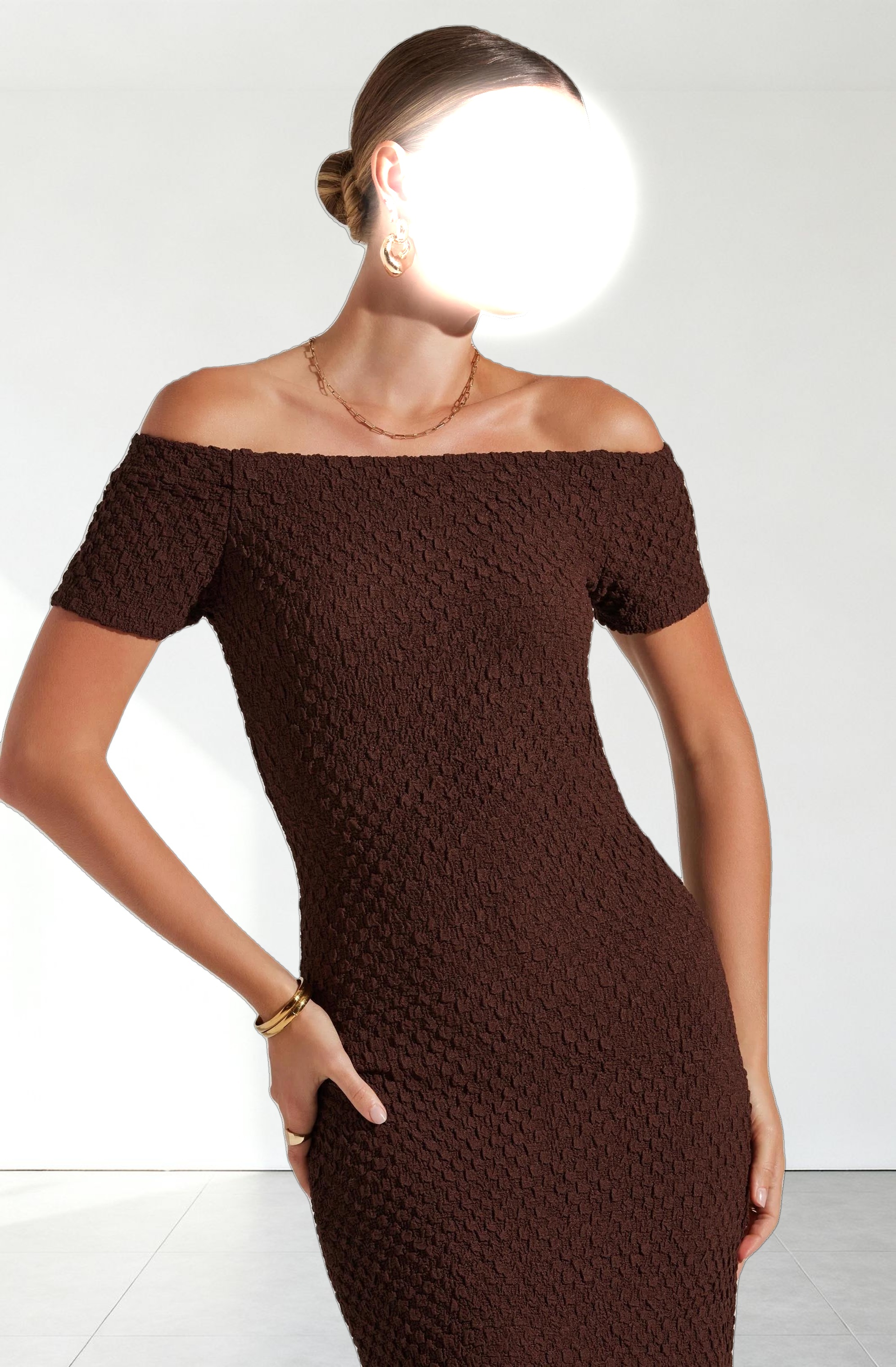 Promise Off Shoulder Midi Dress