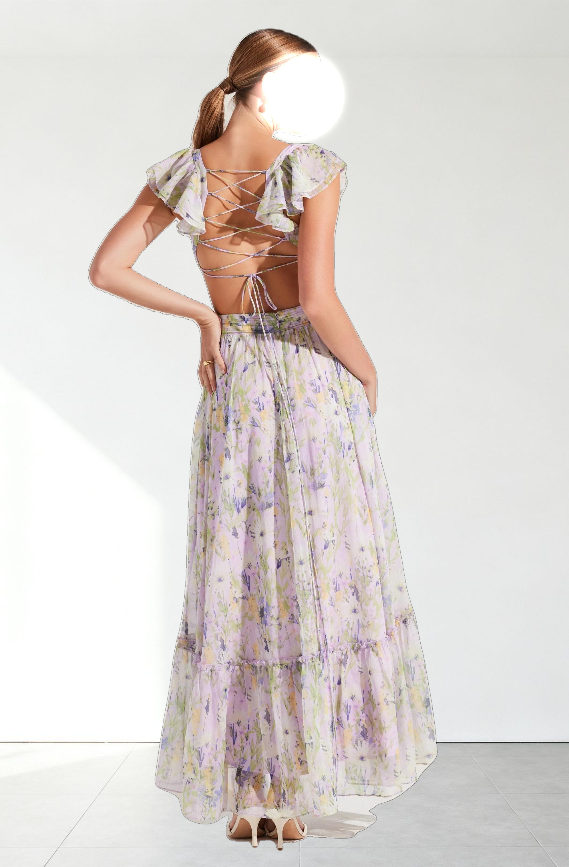 Primrose Floral Strappy Back Maxi Dress