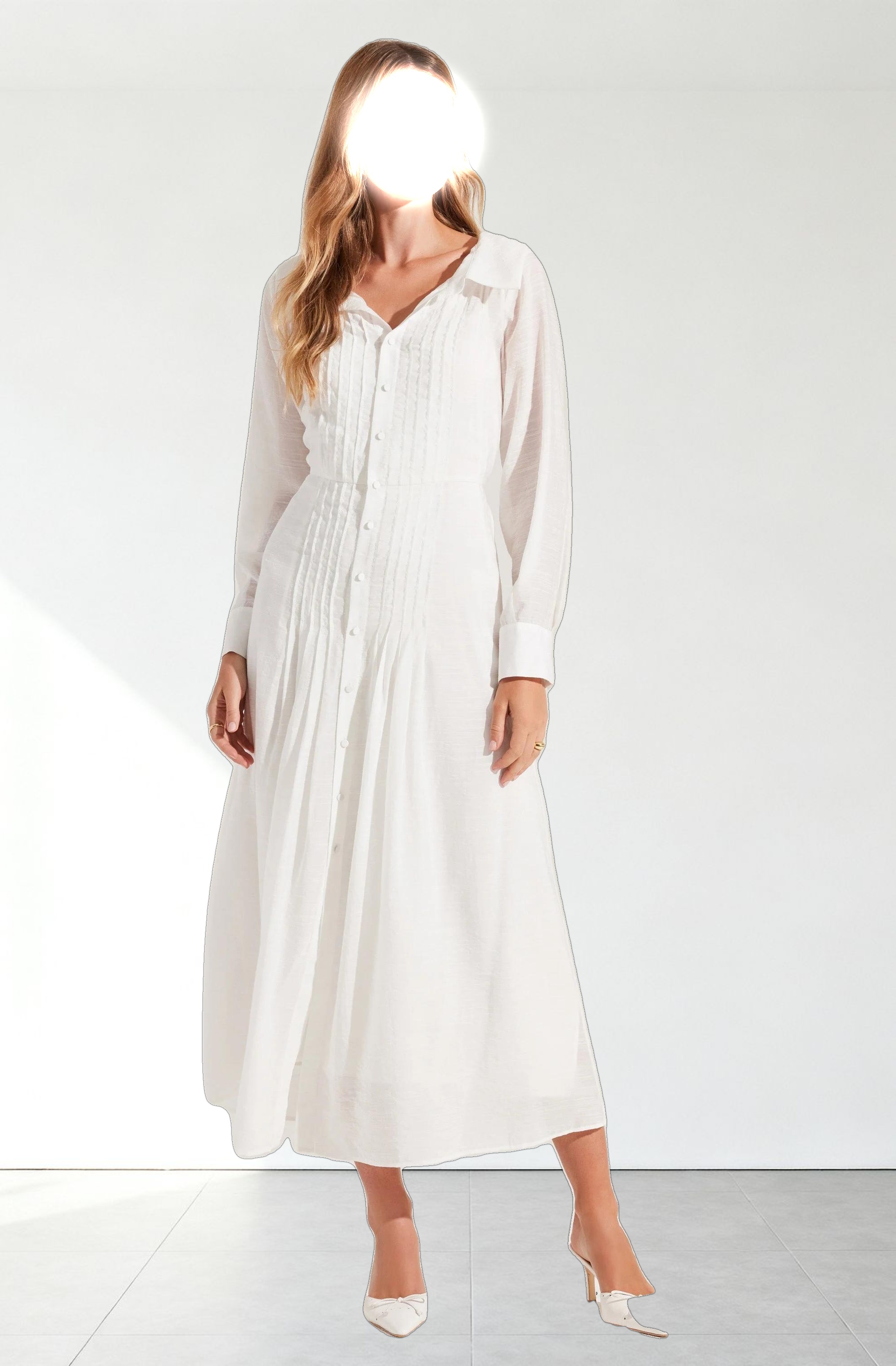 Diell Pleated Midi Dress