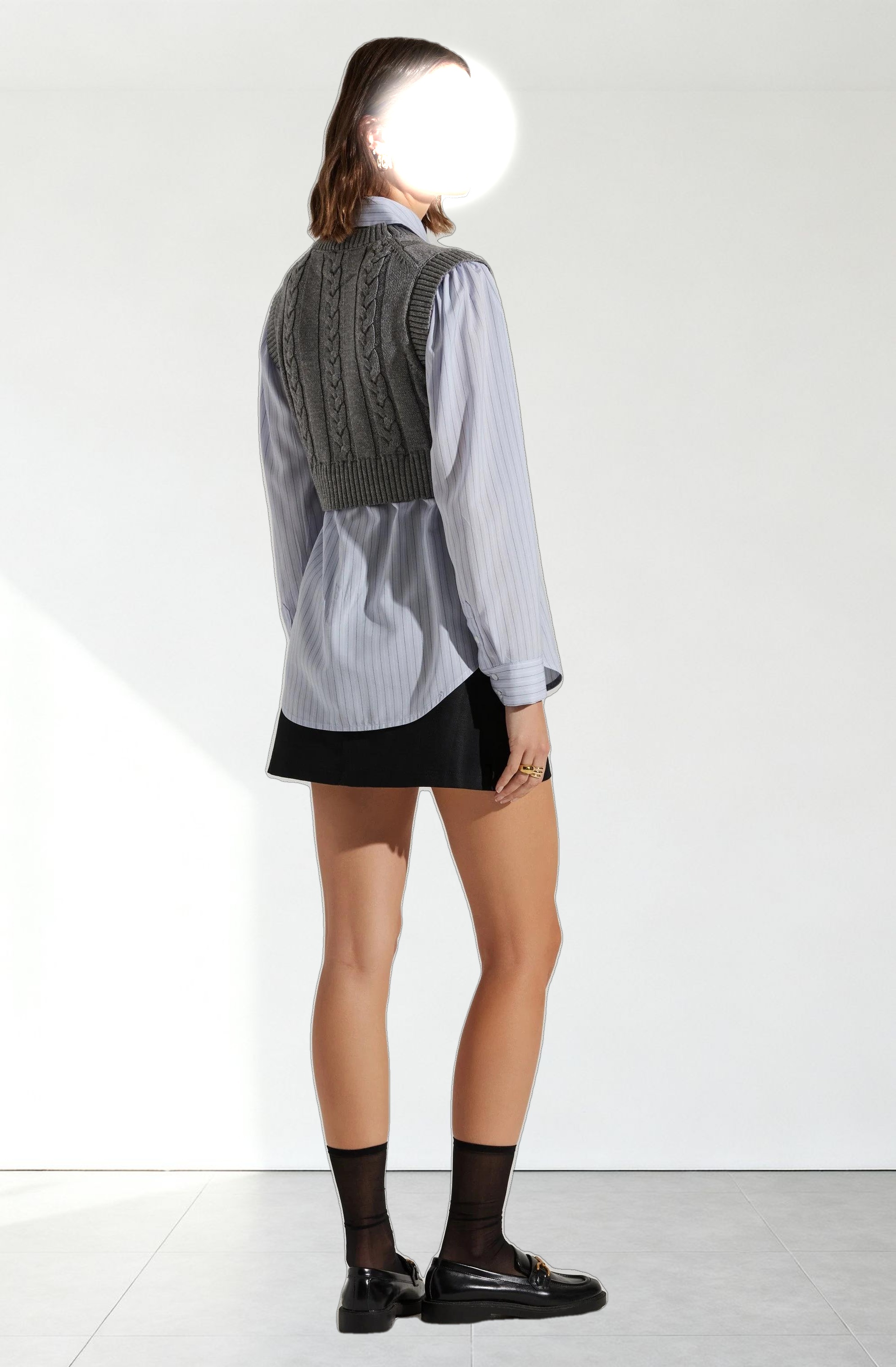 Flannery Layered Cable Combo Shirt