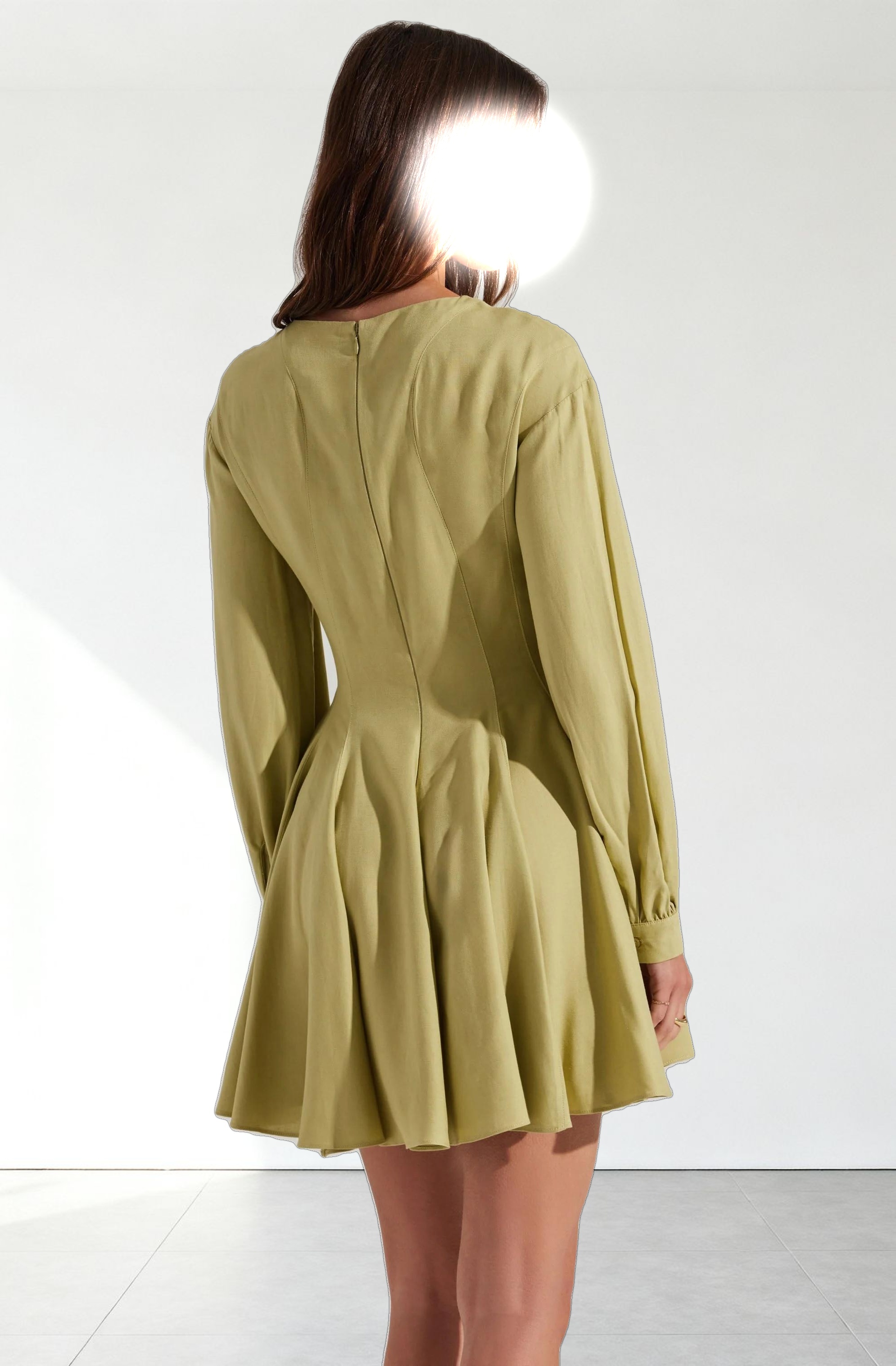 Elowyn Linen Blend Skater Dress