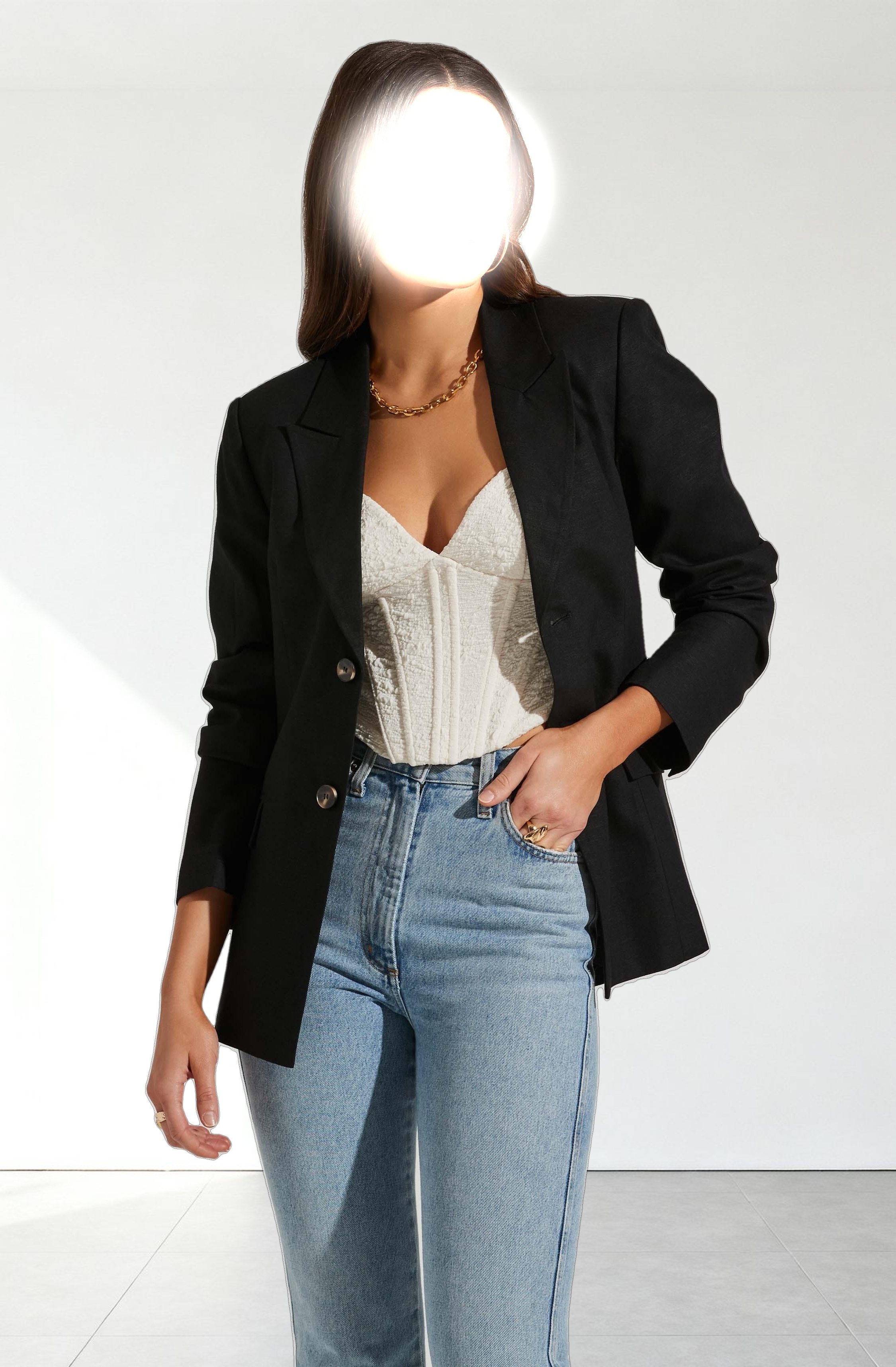 Fitted Buttoned Blazer