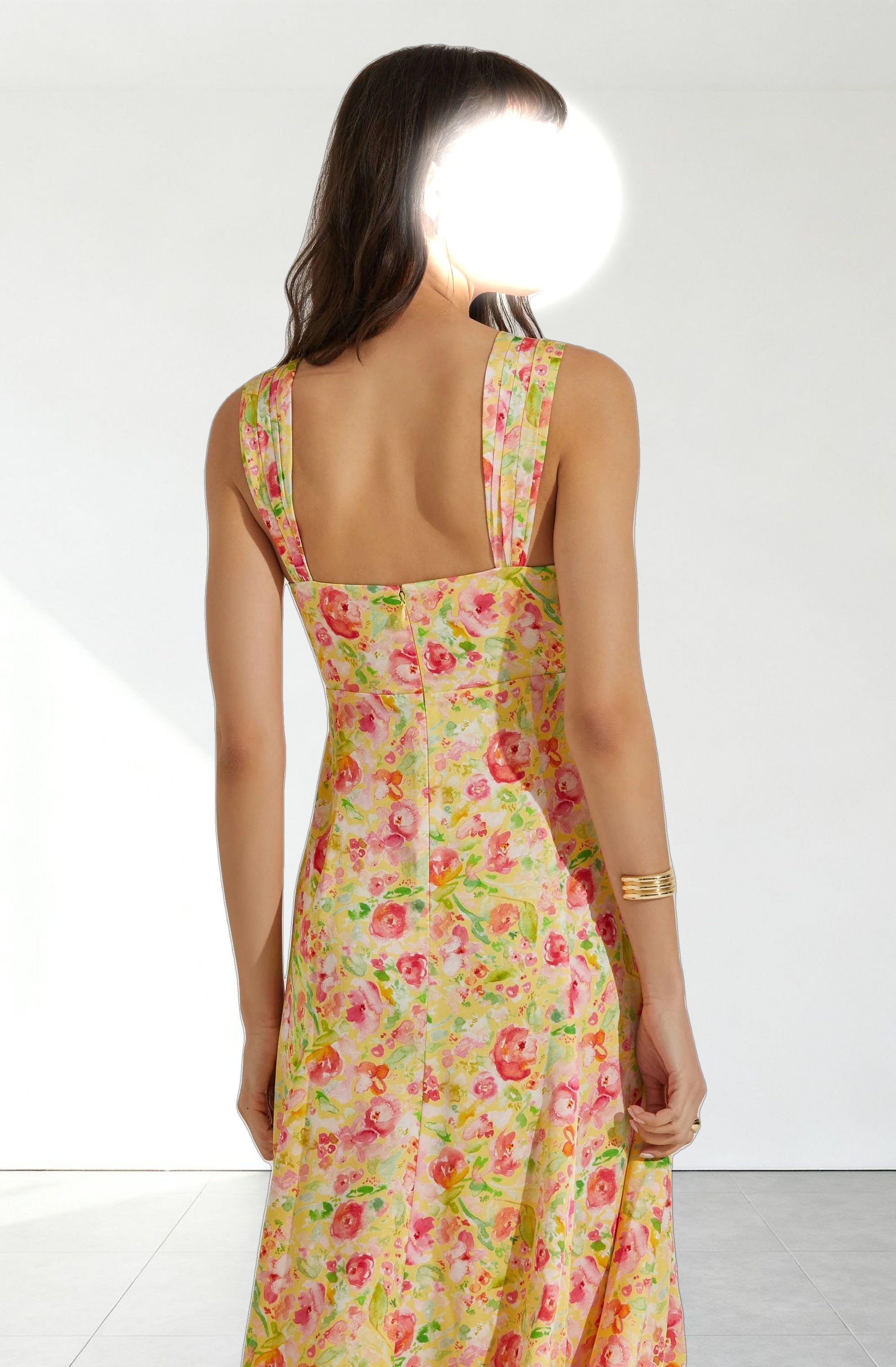 Twist Bust Midi Dress