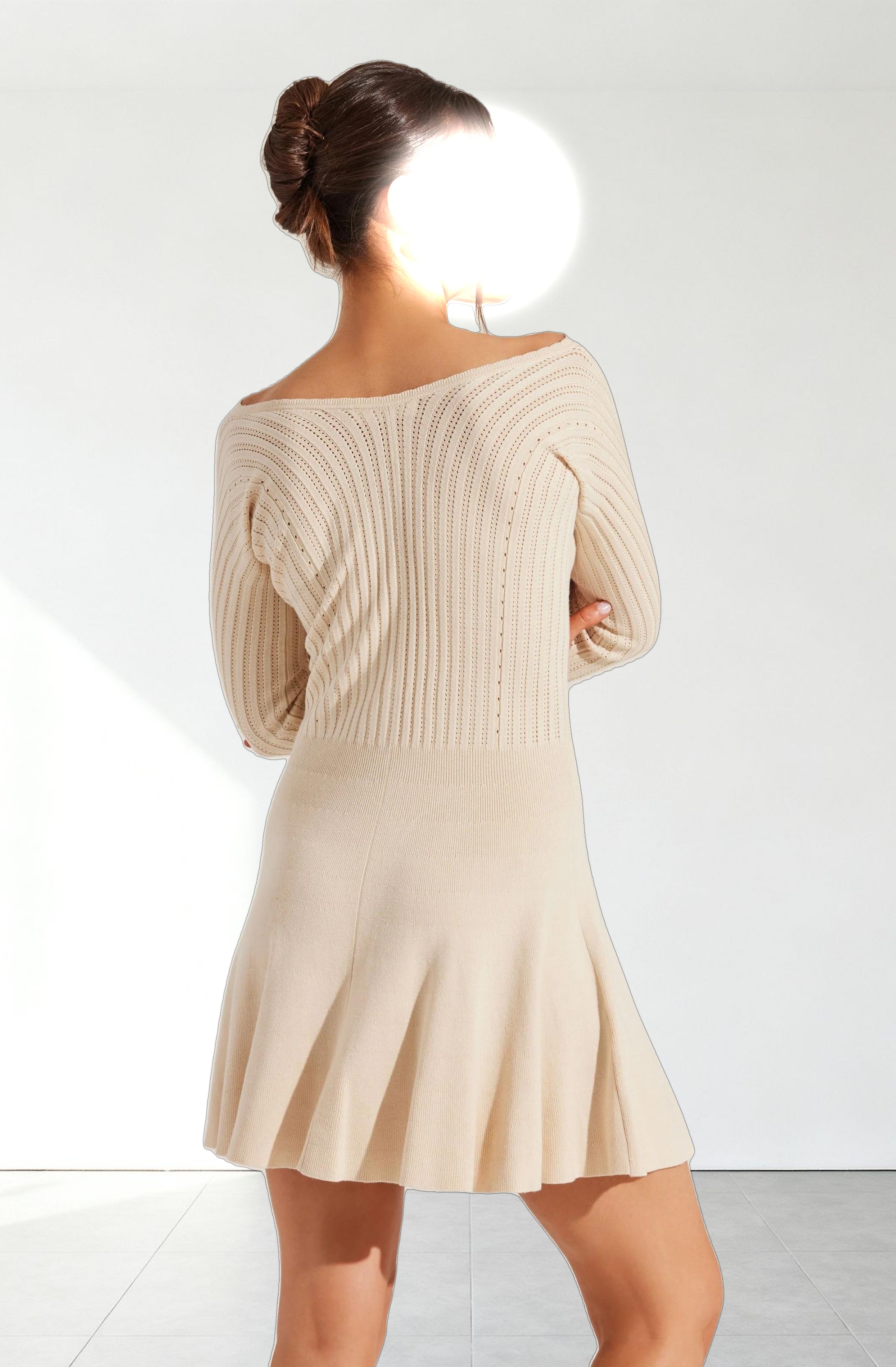 Cybele Pointelle Mini Sweater Dress
