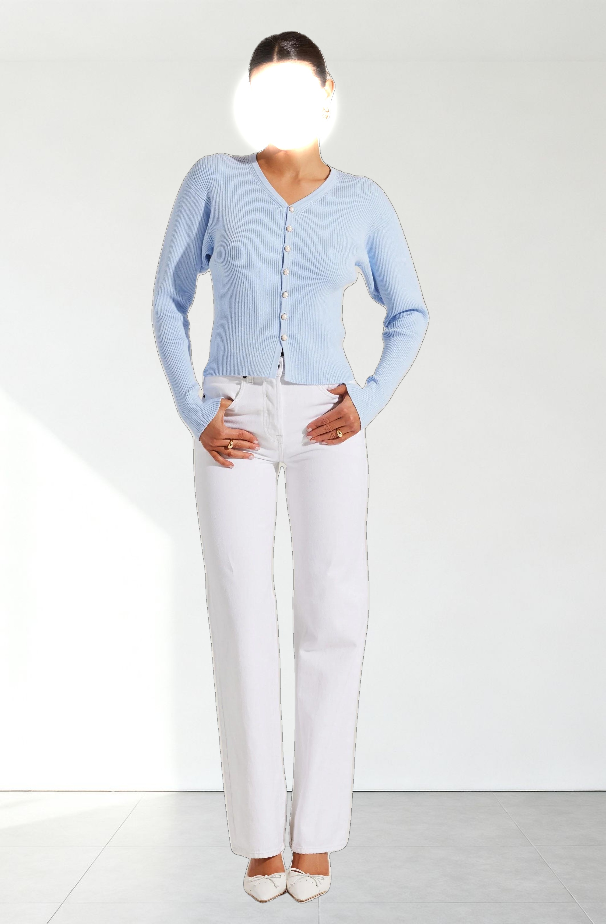 Delynn Ribbed Cardigan Sweater