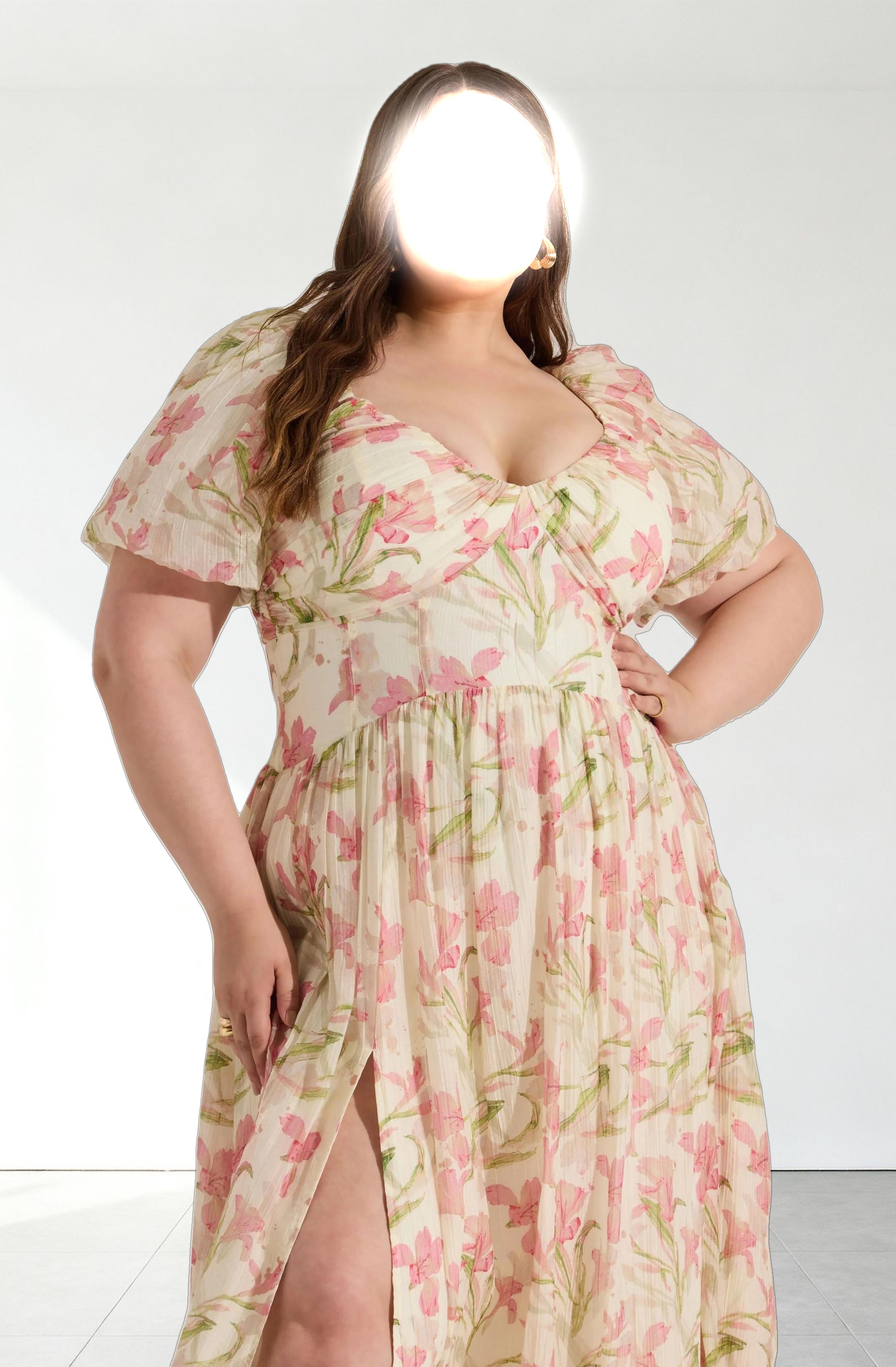 Sasilia Floral Puff Sleeve Dress