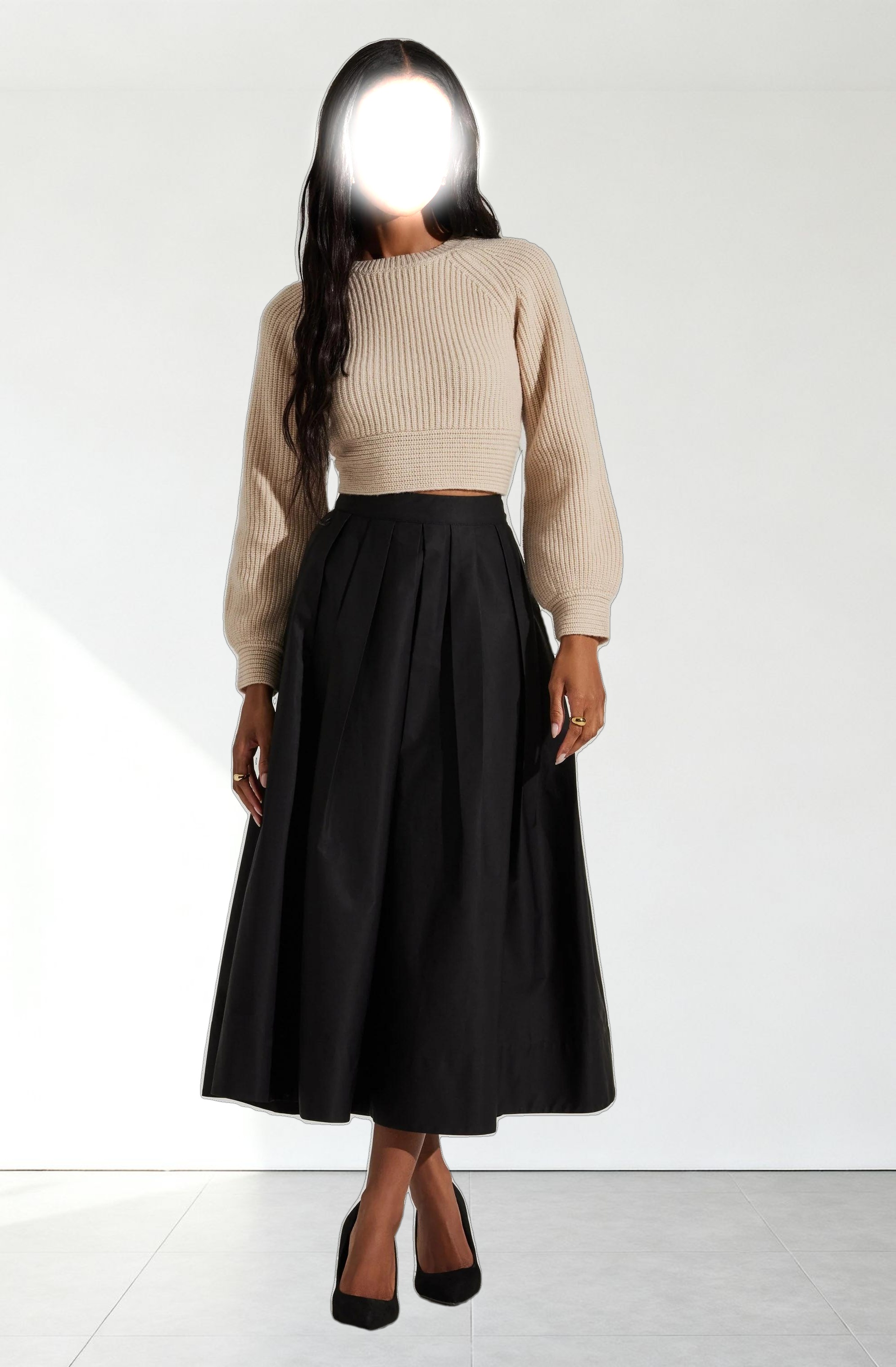 Eila Contrast Bow Back Sweater