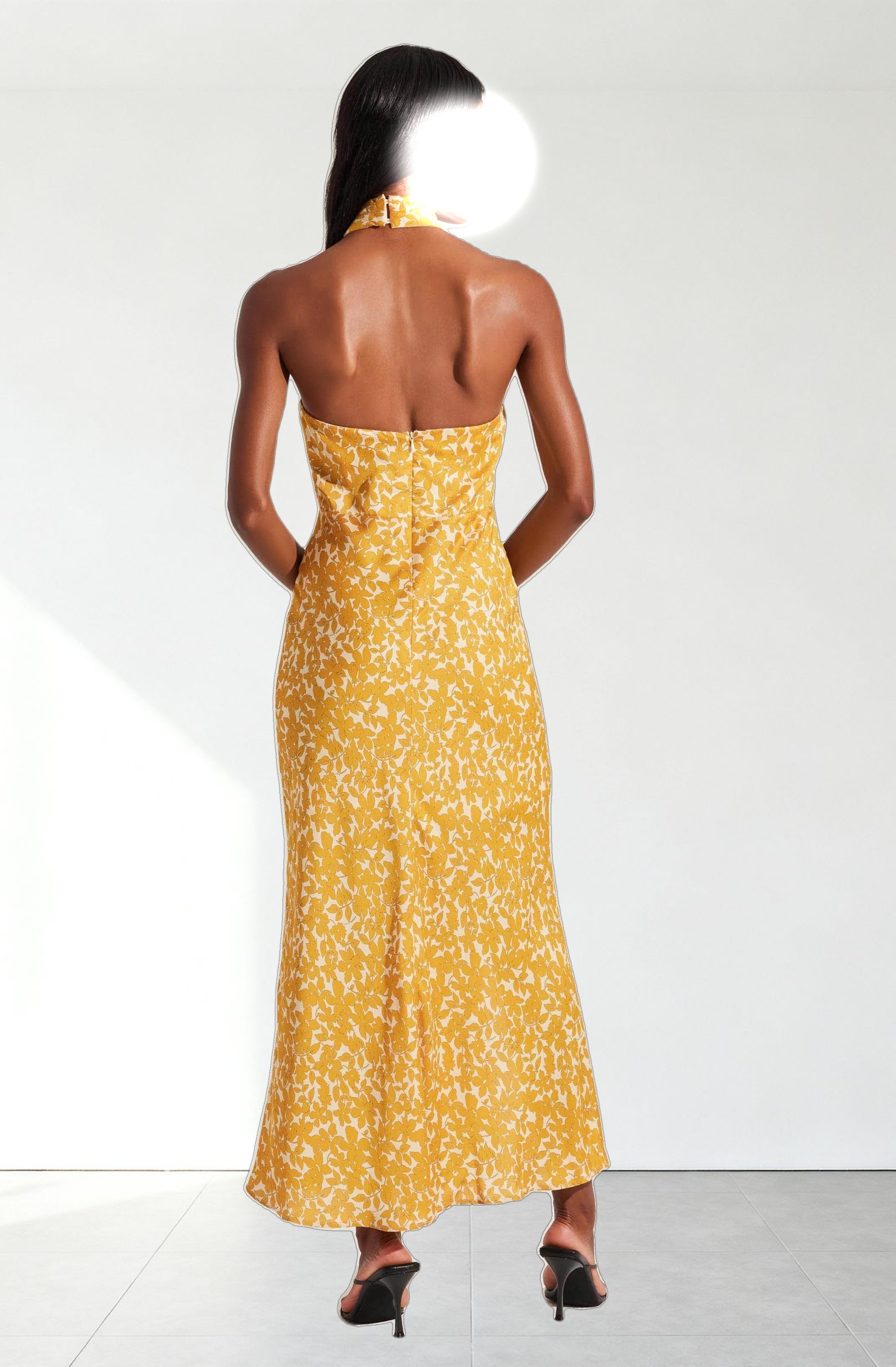 Marissa Floral Halter Neck Dress