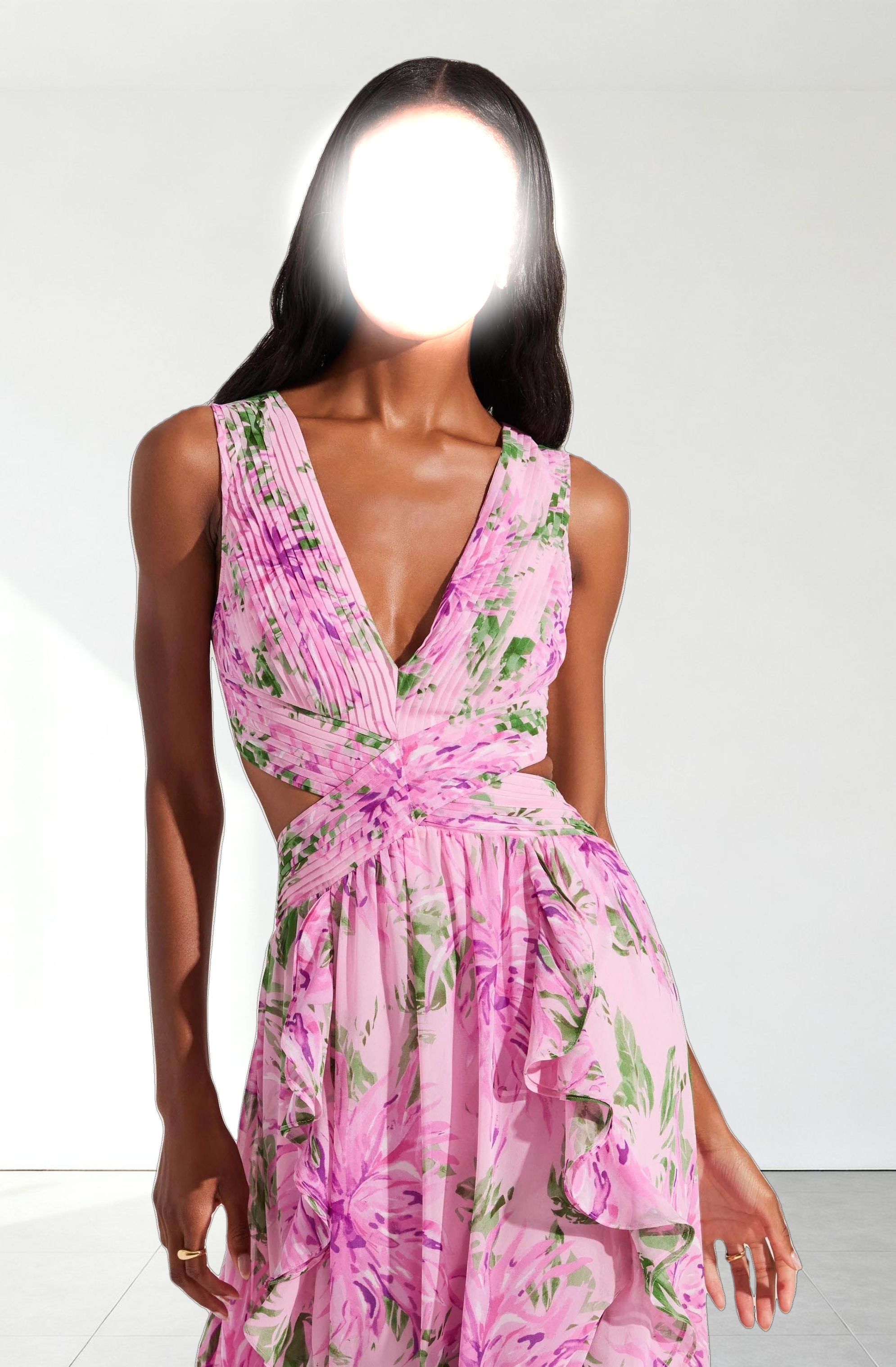 Noya Floral Cutout Maxi Dress