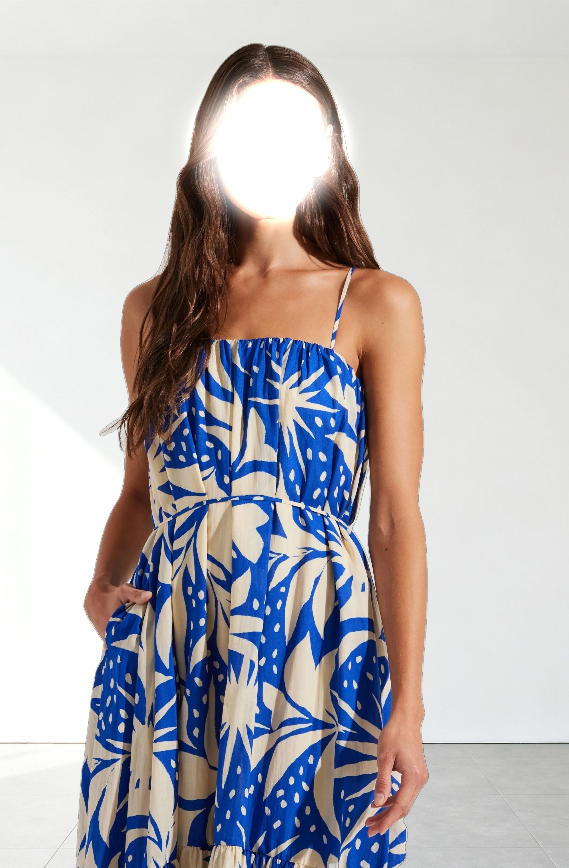 Sarina Linen-Blend Maxi Dress