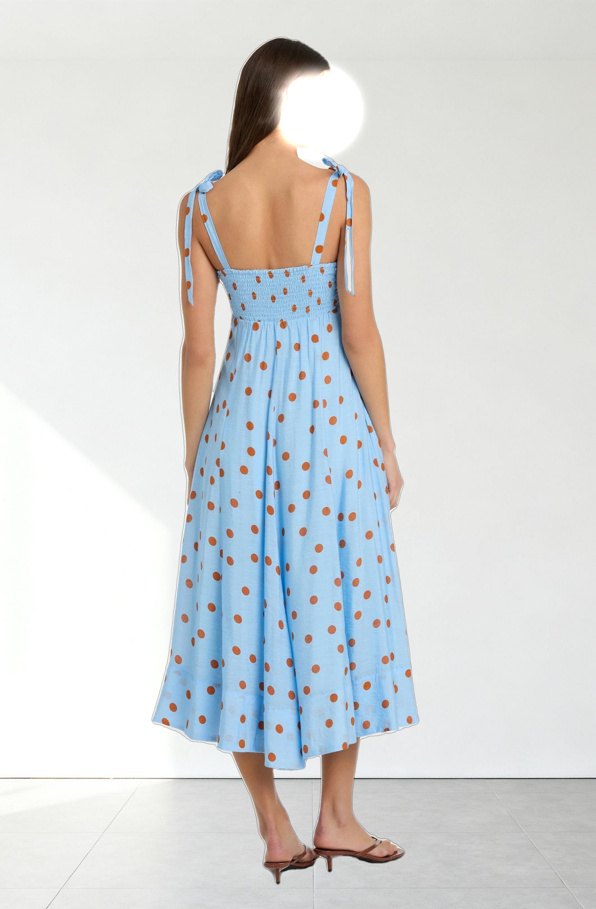 Lilliana Polka Dot Midi Dress